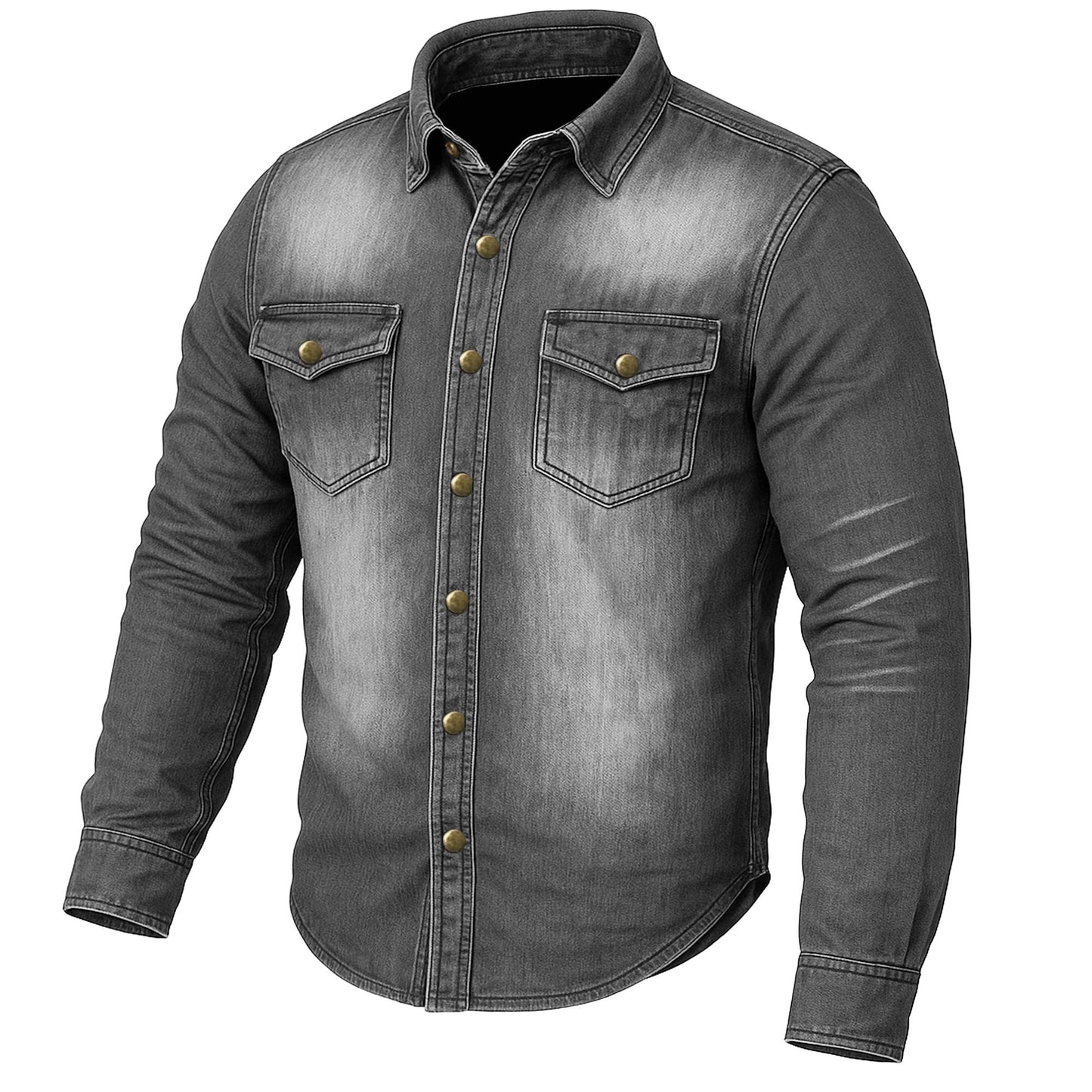 Jackets 4 Bikes Performer Men's Motorcycle Shirt with Level 2 CE Armor Protection, Conceal Carry Pockets Biker Flannel Shirt