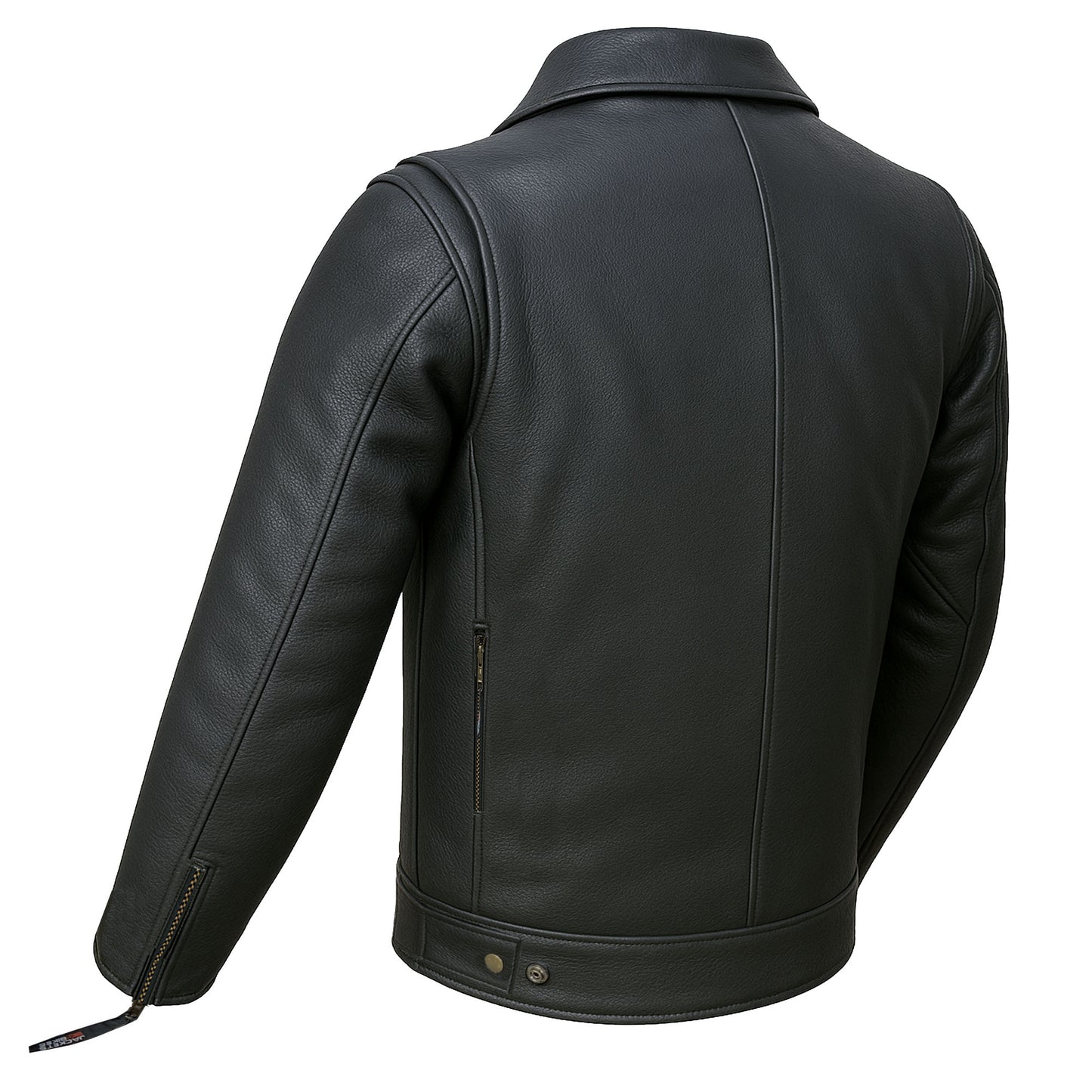 Outrider Leather Men’s Premium Black Buffalo Cruiser Motorcycle Jacket