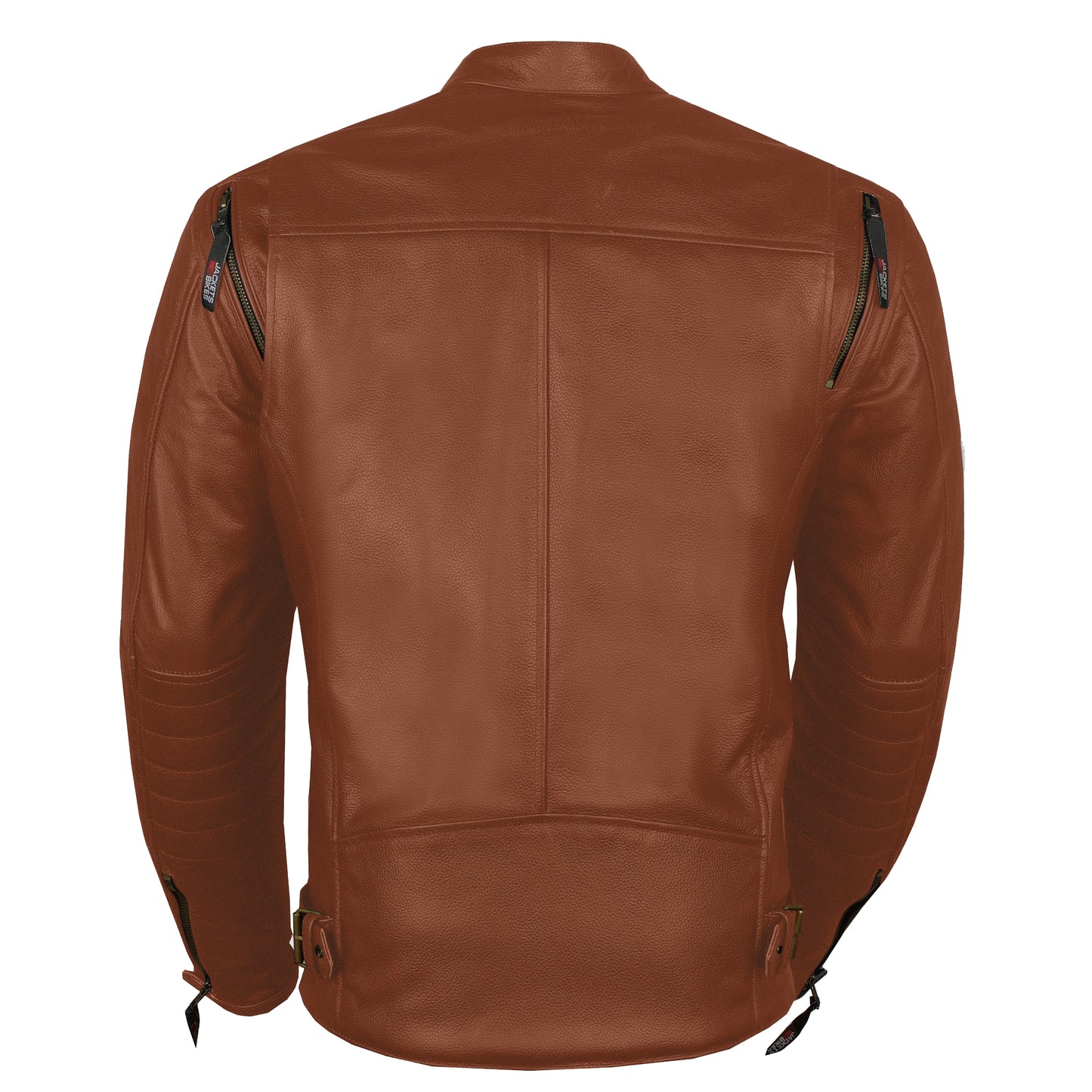 Men's REVOLT Natural Premium Buffalo Leather Motorcycle Jacket Tan