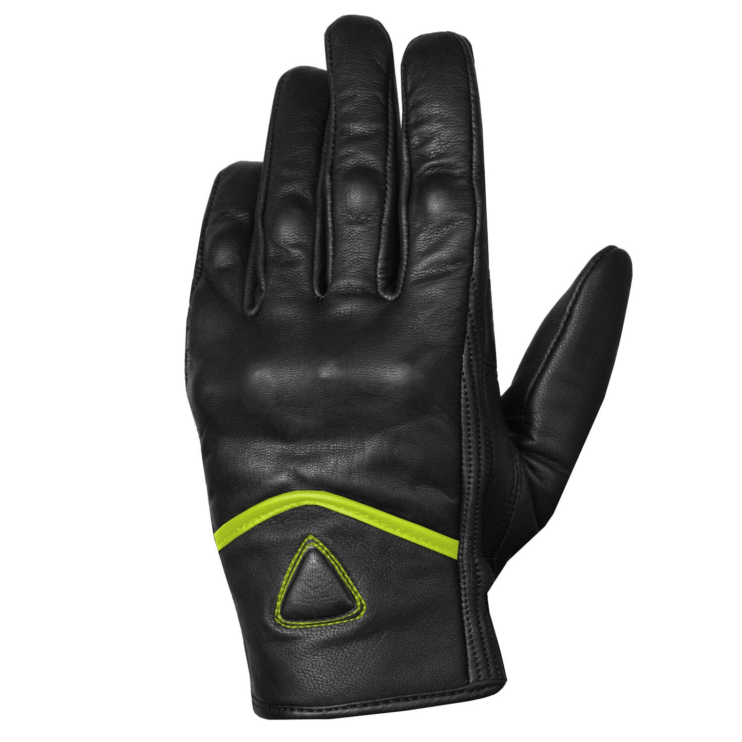 Men's Premium Leather Street Motorcycle Protective Cruiser Biker Gel Gloves BlackGreen