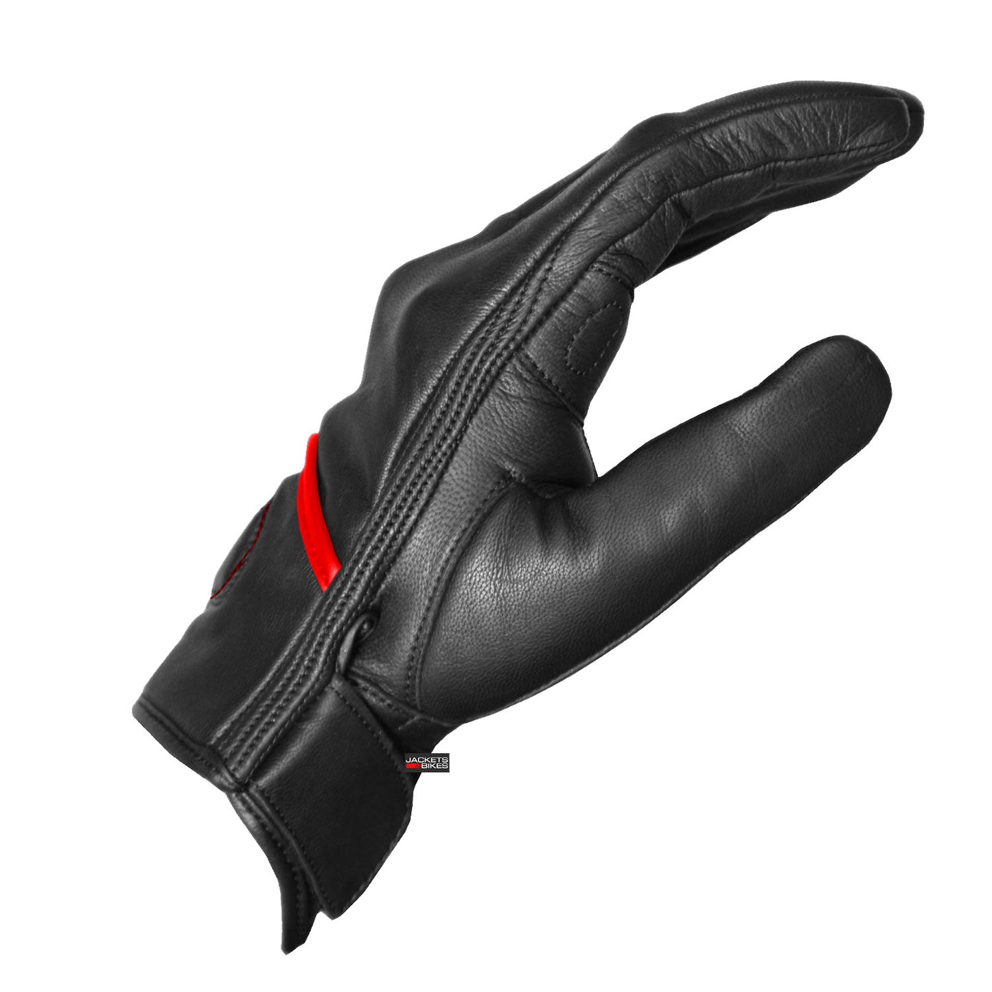 Men's Premium Leather Street Motorcycle Protective Cruiser Biker Gel Gloves BlackRed