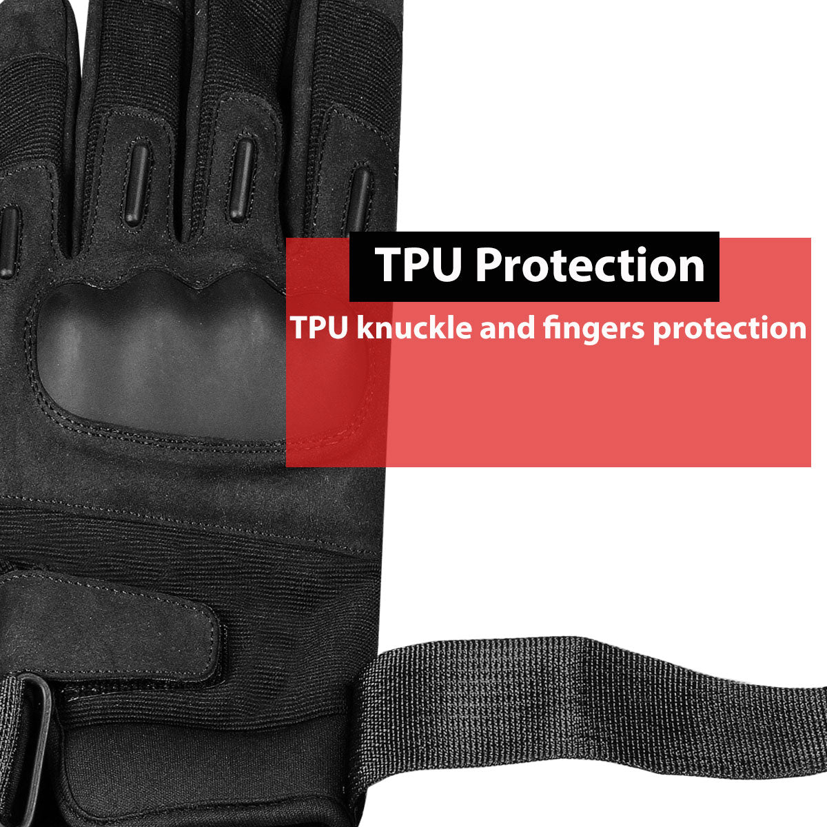 Men's Iconic Tactical Military Protection Motorcycle Outdoor Gloves Black