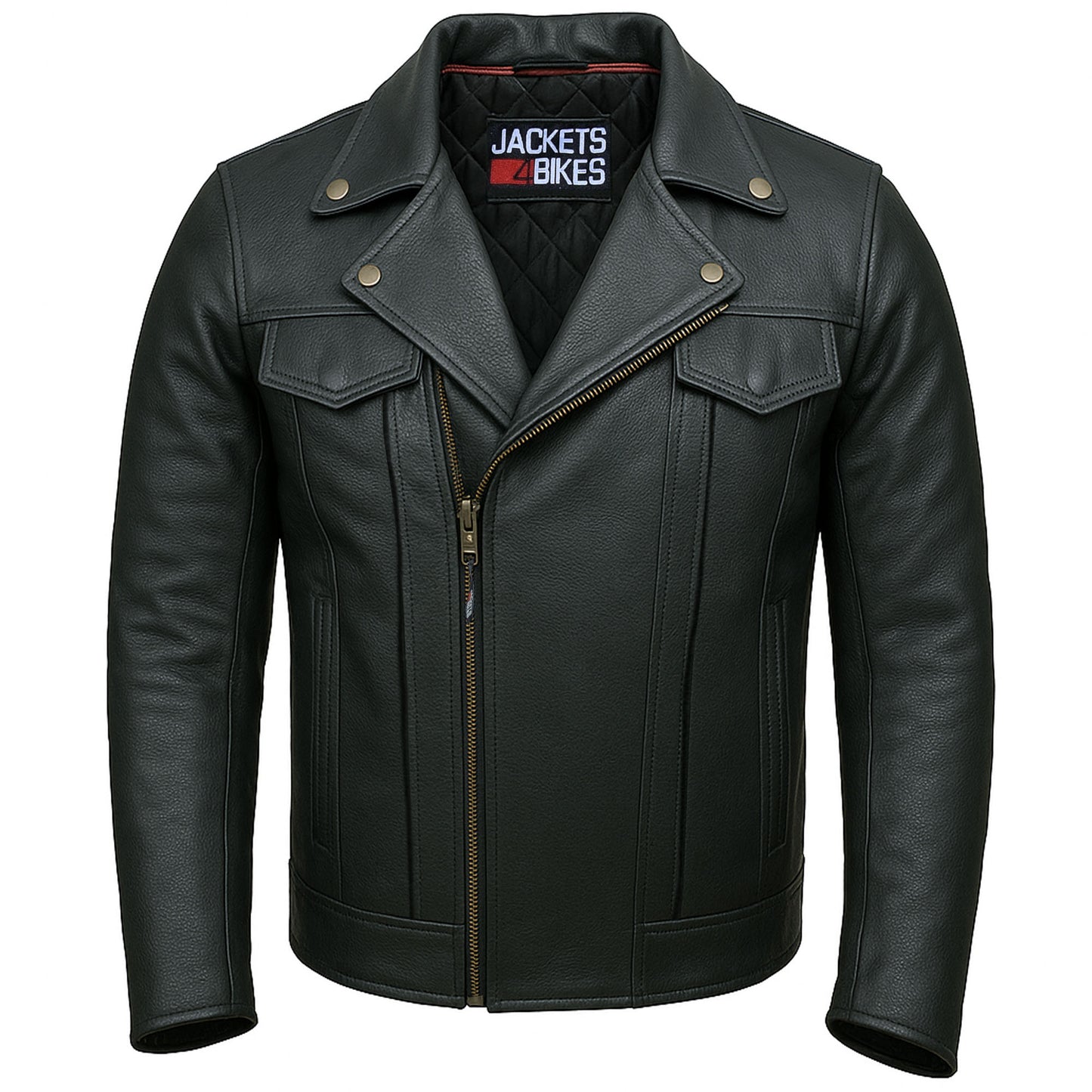 Outrider Leather Men’s Premium Black Buffalo Cruiser Motorcycle Jacket