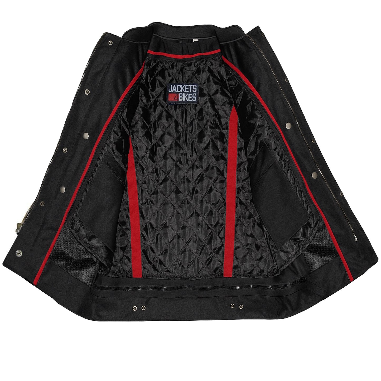 Men's Commuter Premium Natural Buffalo Armor Motorcycle Leather Biker Jacket