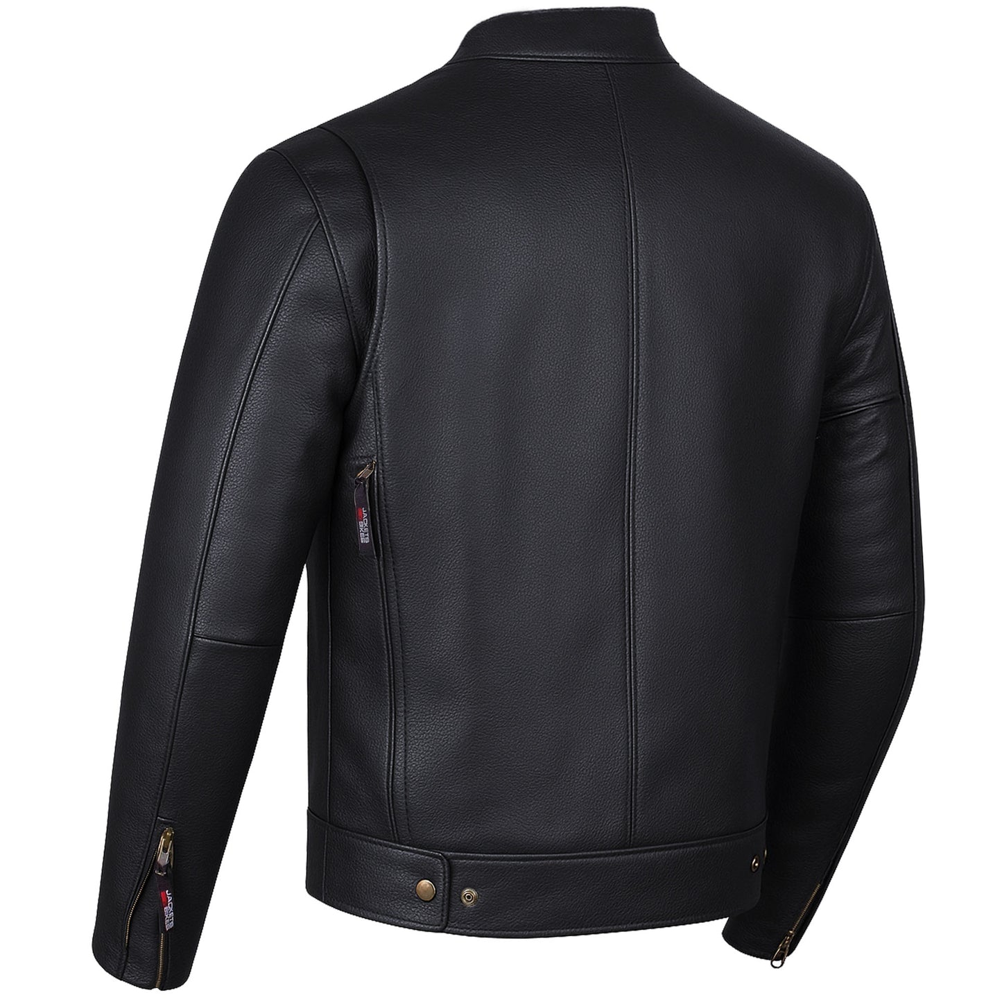 Men's Commuter Premium Natural Buffalo Armor Motorcycle Leather Biker Jacket