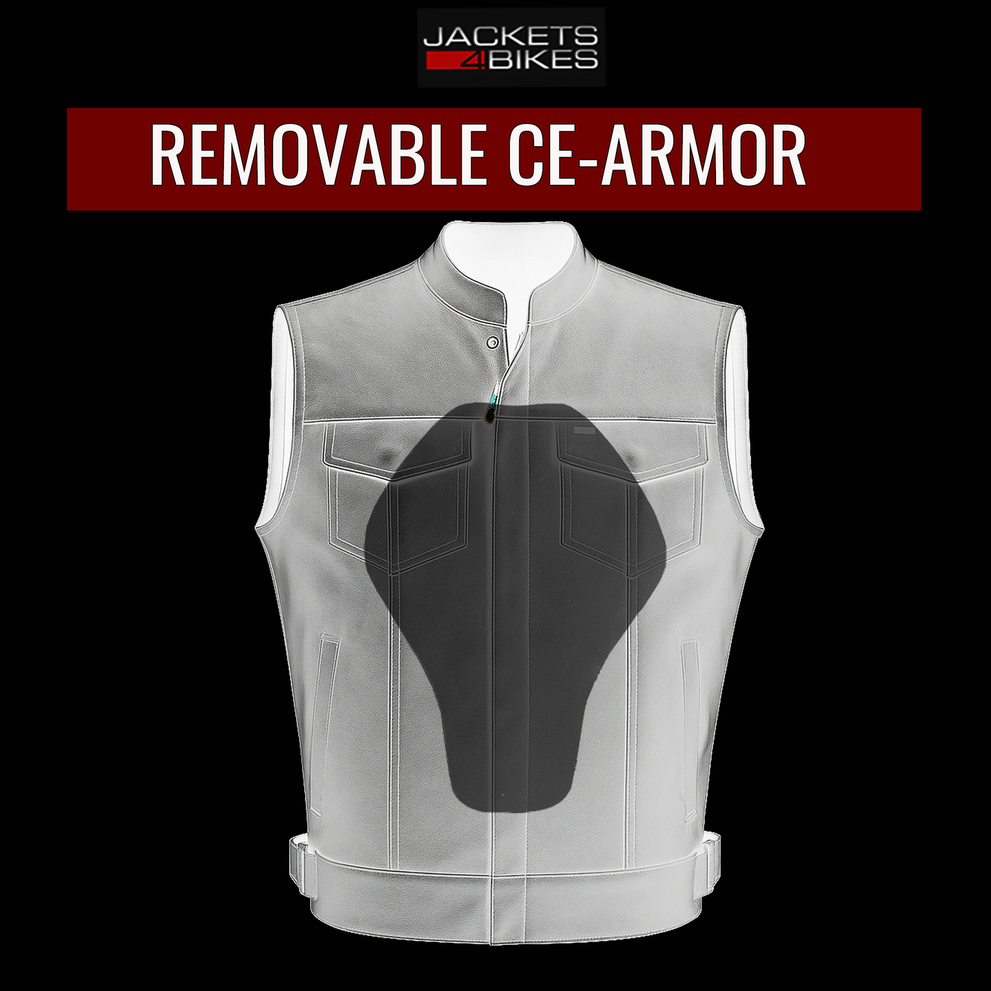 Men's ARMOR Leather SOA Anarchy Motorcycle Biker Club Concealed Carry Vest
