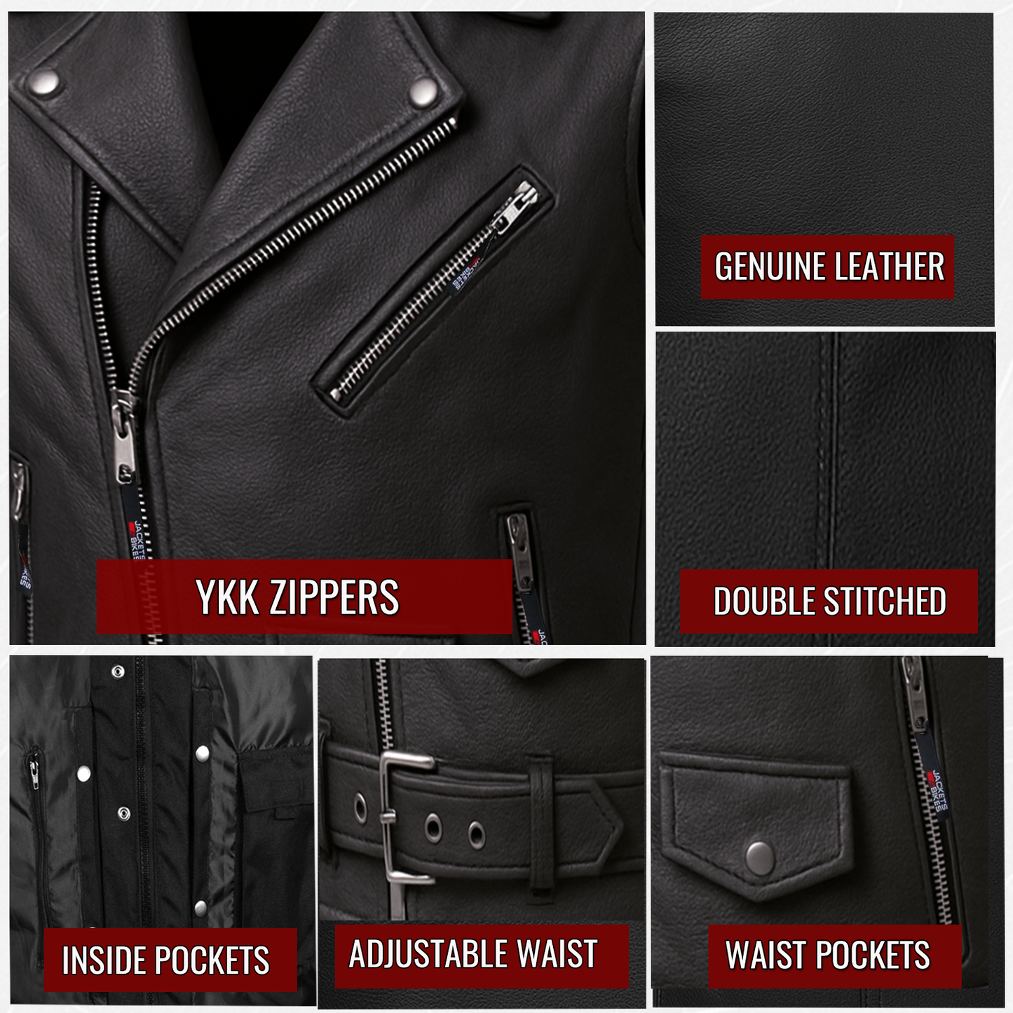 Men's Classic Leather Motorcycle Biker Concealed Carry Vintage Vest Black