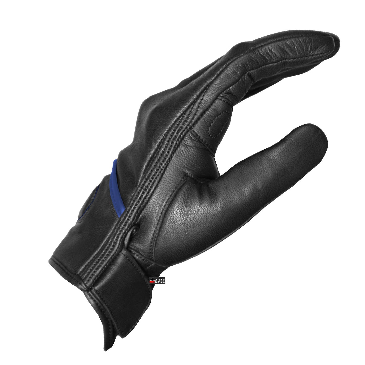 Men's Premium Leather Street Motorcycle Protective Cruiser Biker Gel Gloves BlackBlue