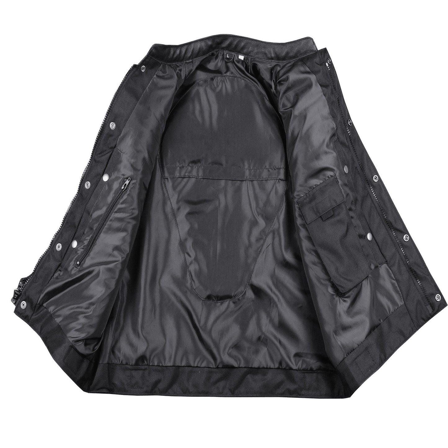 Men's ARMOR Leather SOA Anarchy Motorcycle Biker Club Concealed Carry Vest
