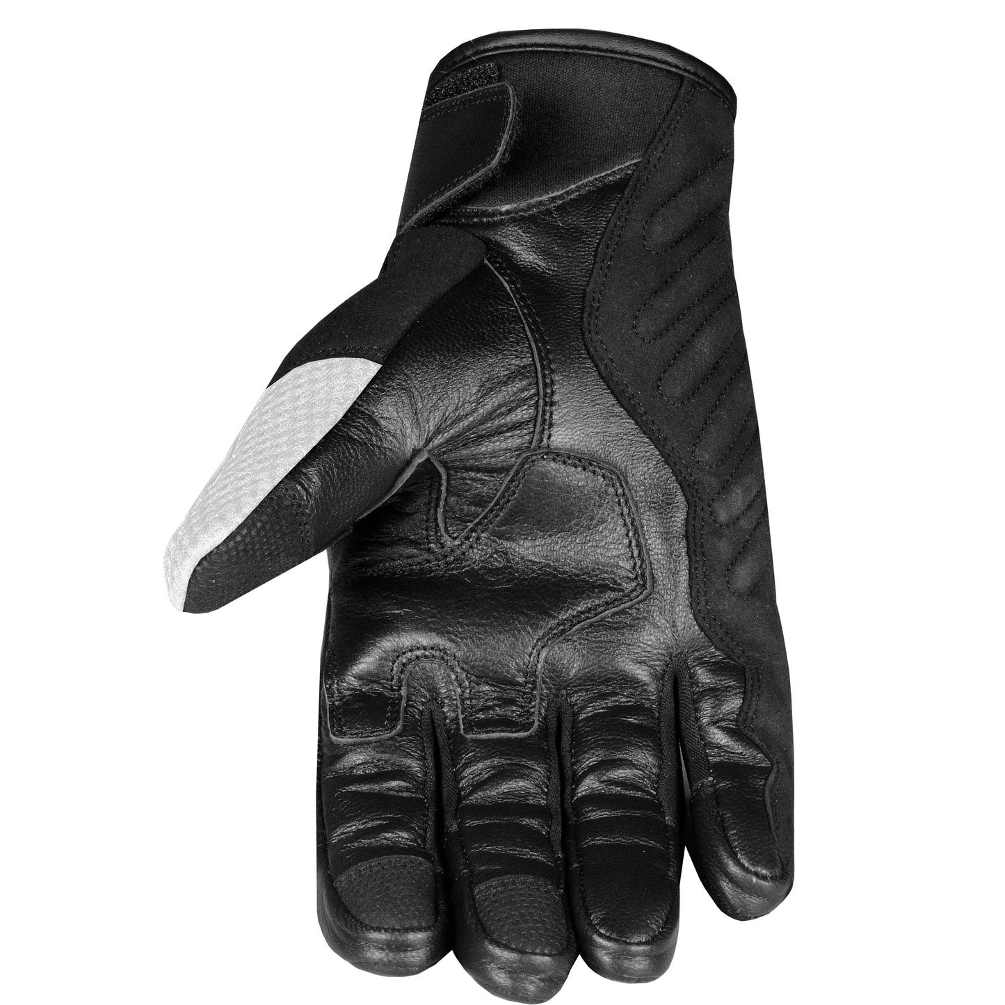 Jackets 4 Bikes Men's AirGrp Motorcycle Gloves Touchscreen Leather Street Cruiser Dirt Bike Protective Breathable White