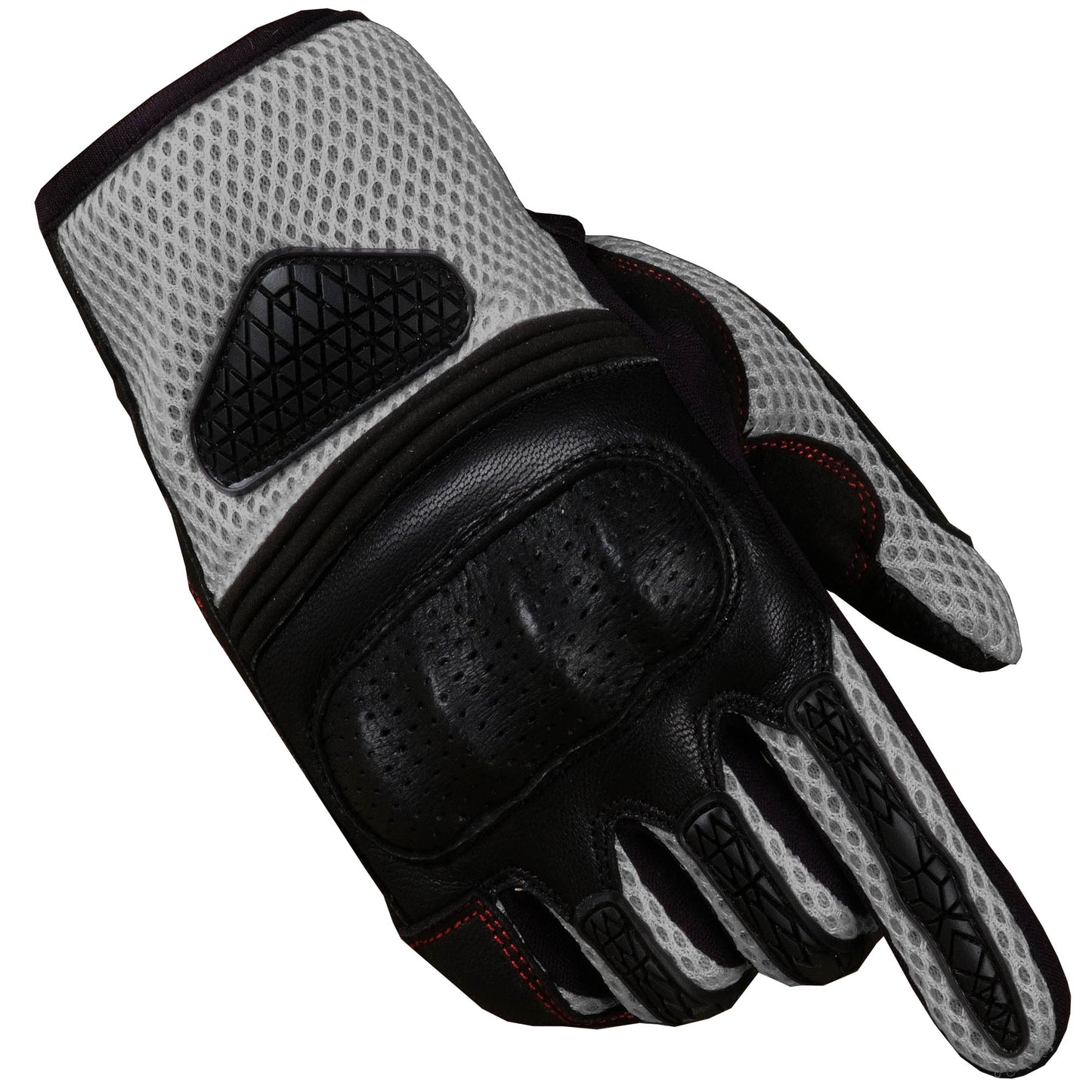 Jackets 4 Bikes Men Motorcycle Gloves Premium Leather Touchscreen Cruising Street Riding Grey