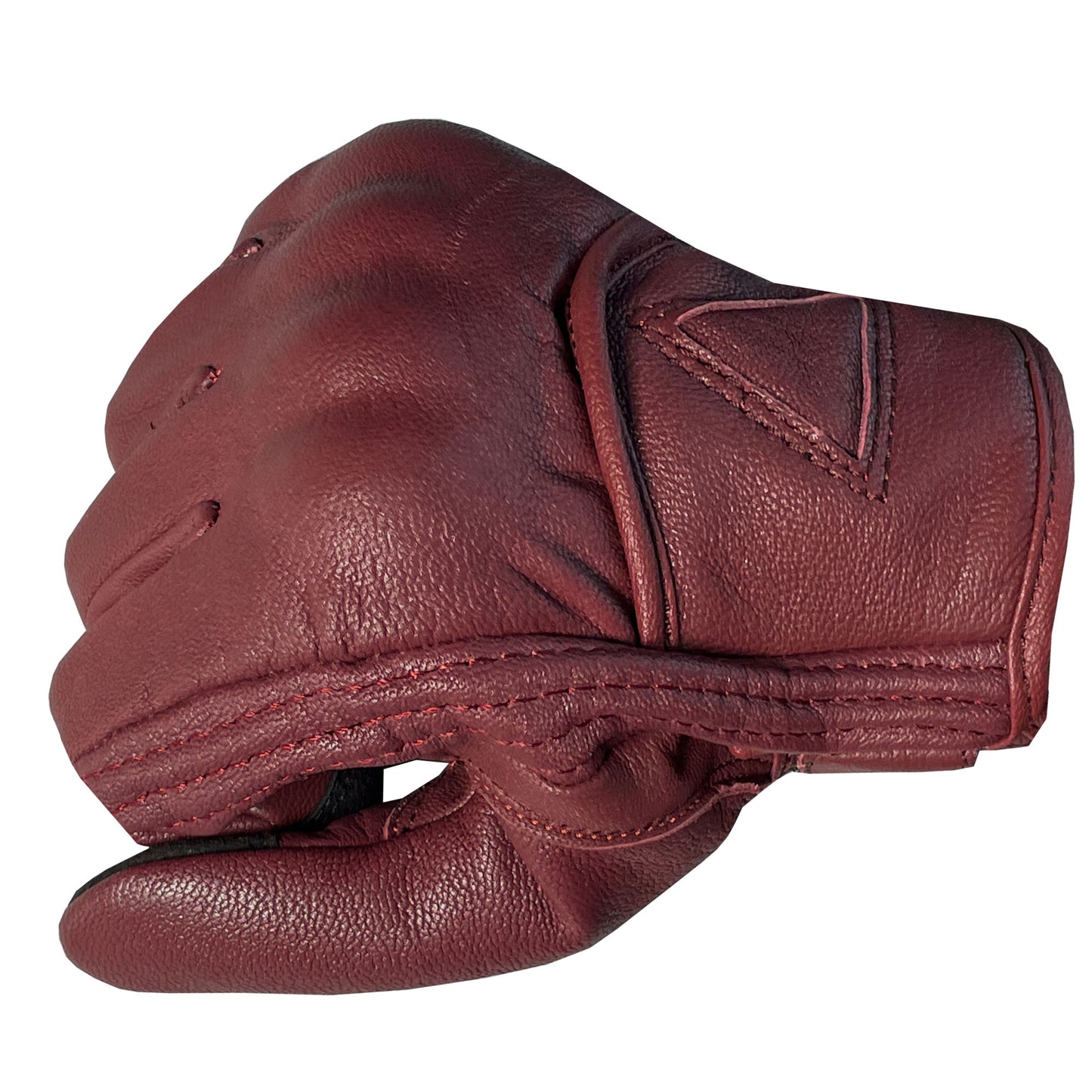 Motorcycle Bicycle Riding Racing Bike Protective Armor Gel Leather Gloves OxBlood