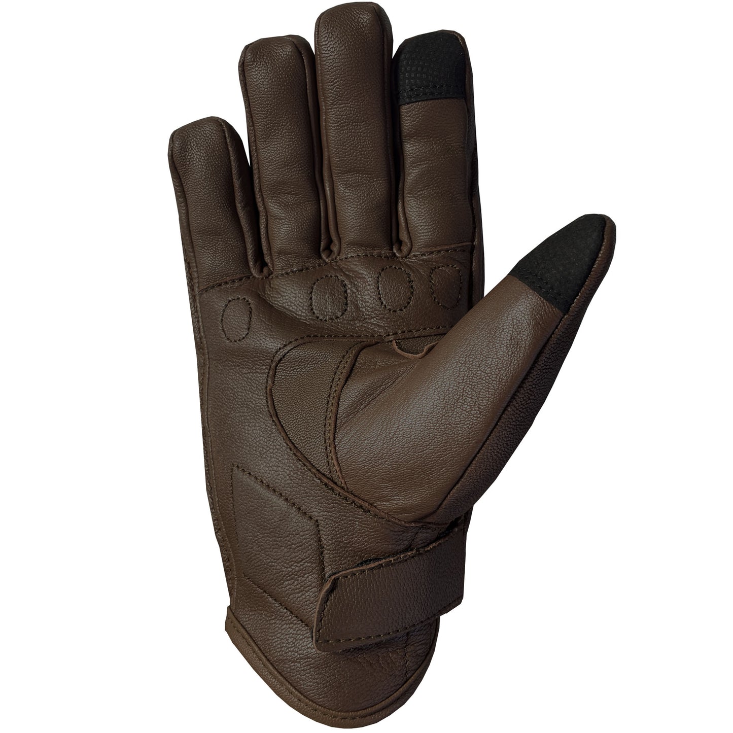 Motorcycle Bicycle Riding Racing Bike Protective Armor Gel Leather Gloves Brown