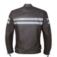 New AXE Men's Leather Jacket Motorcycle Armor biker safety Brown