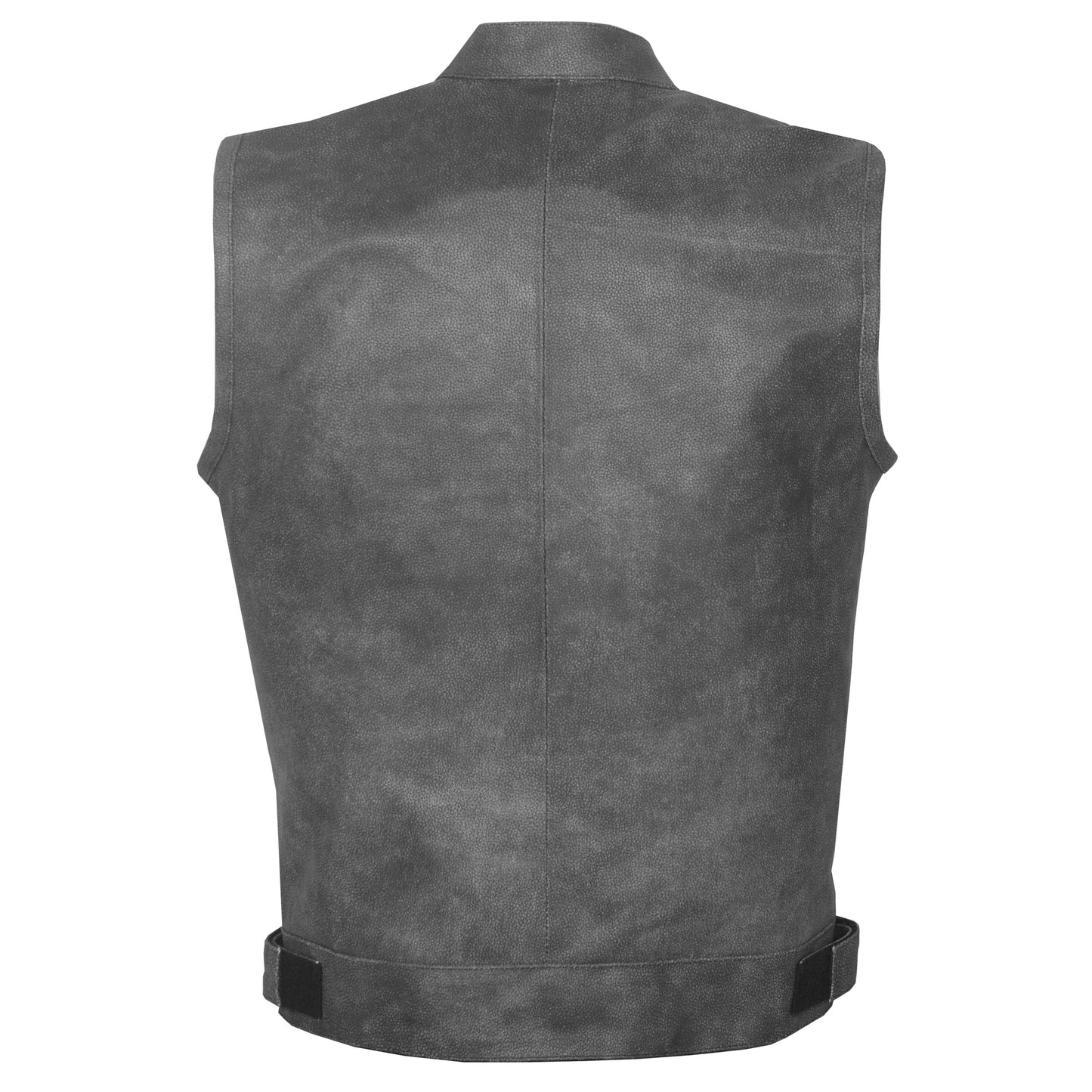 Men's ARMOR Leather SOA Anarchy Motorcycle Biker Club Concealed Carry Vest Vintage Black