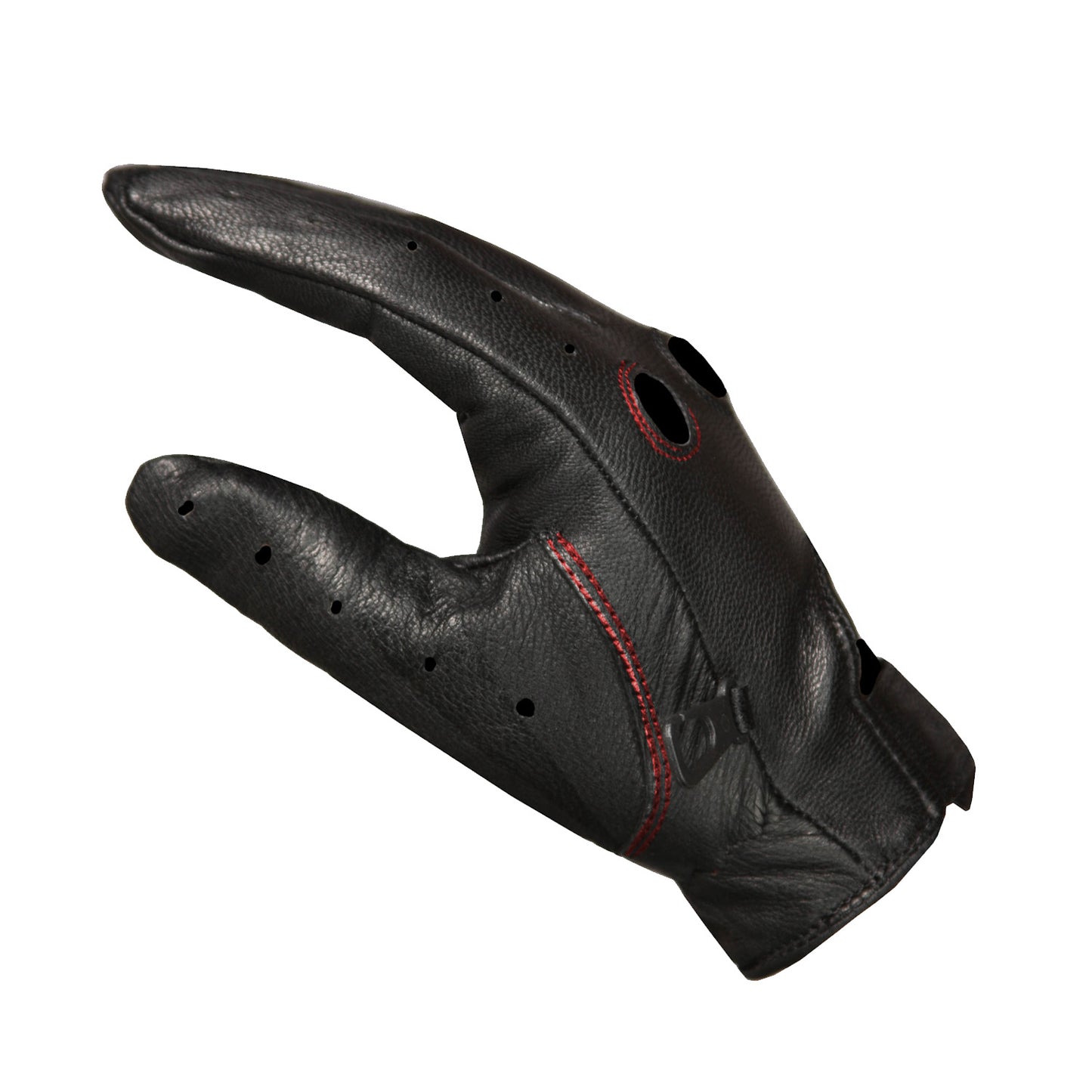 New Biker Police Leather Motorcycle Riding Ventilation Driving Gloves BlackRed