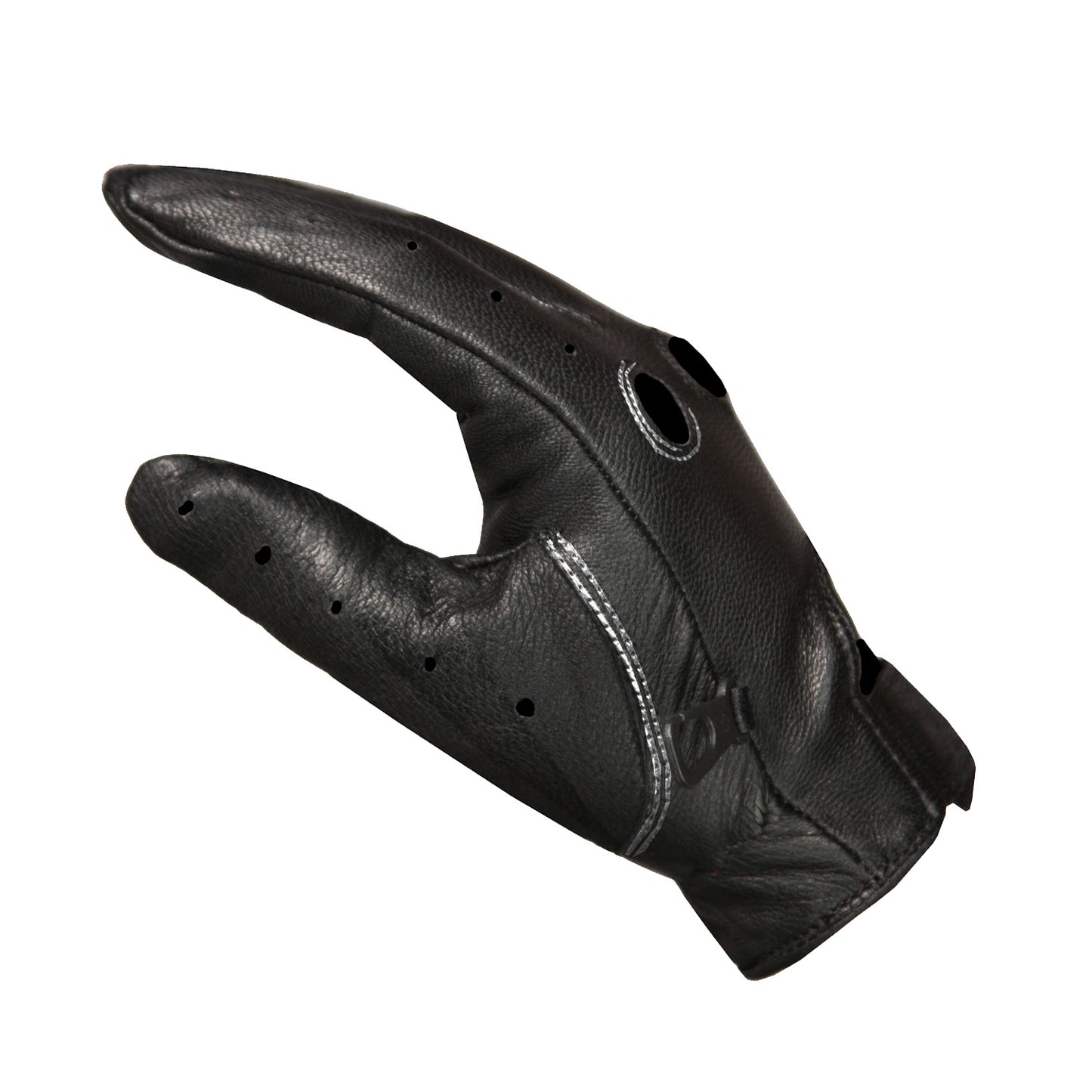 New Biker Police Leather Motorcycle Riding Ventilation Driving Gloves BlackWhite