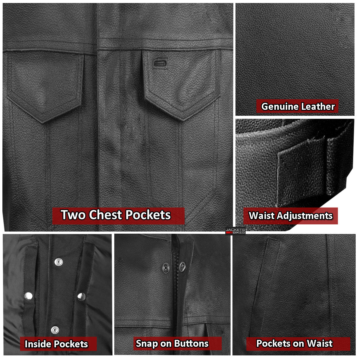 Men's ARMOR Leather SOA Anarchy Motorcycle Biker Club Concealed Carry Vest Flannel Red
