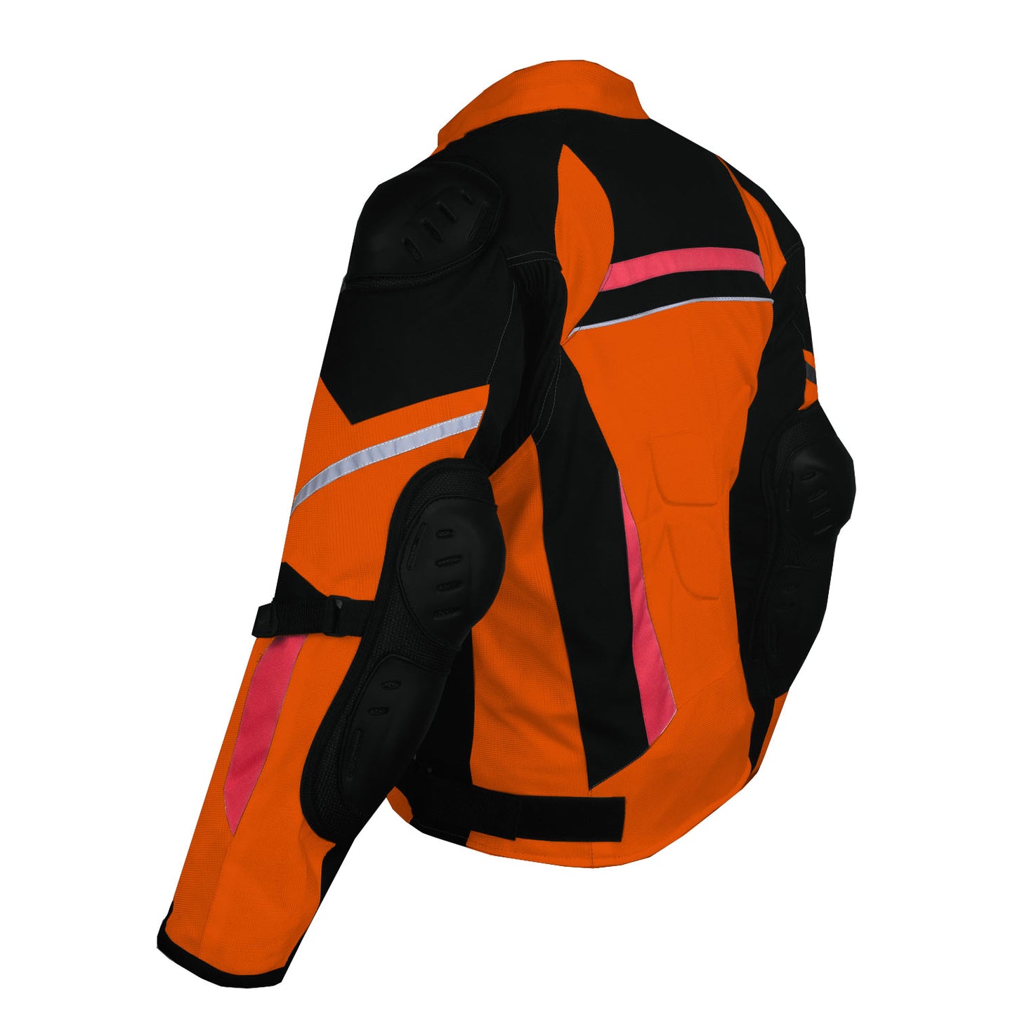 AirTrek Mens Mesh Motorcycle Touring Waterproof Rain Armor Biker Jacket Orange