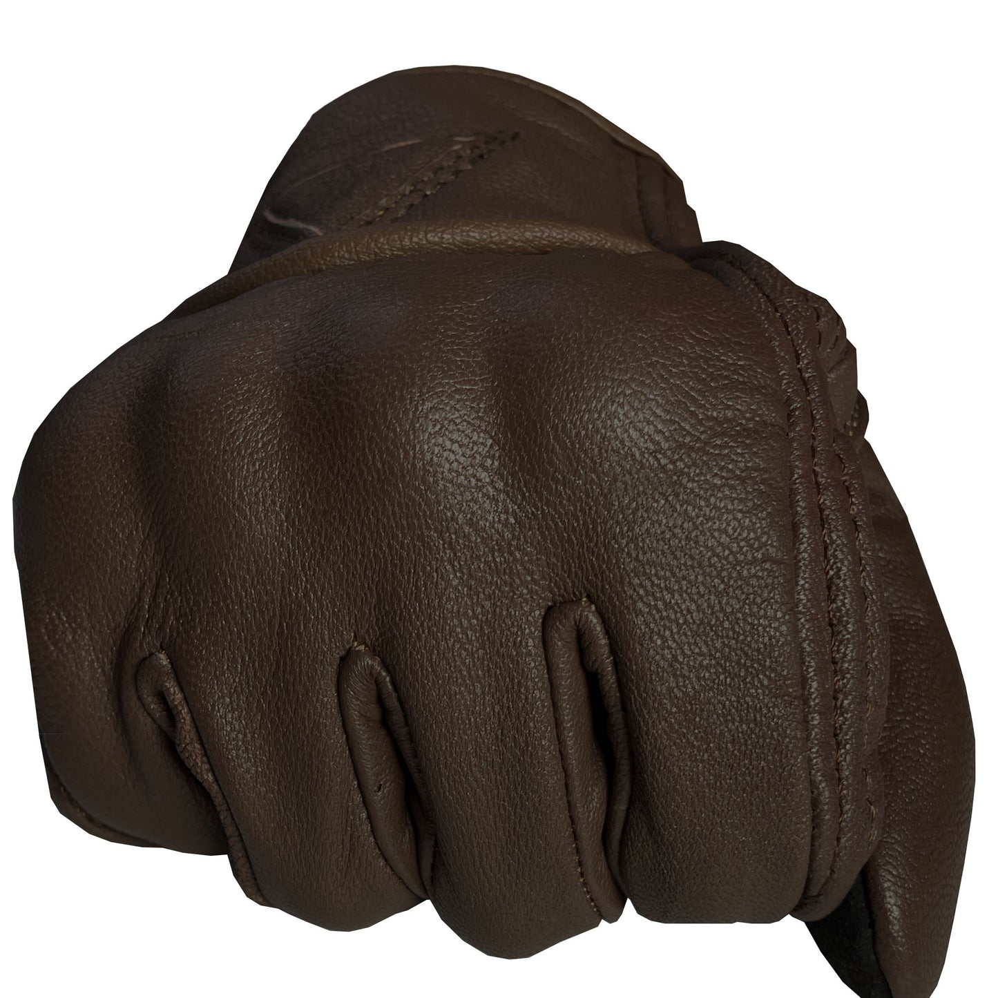 Motorcycle Bicycle Riding Racing Bike Protective Armor Gel Leather Gloves Brown