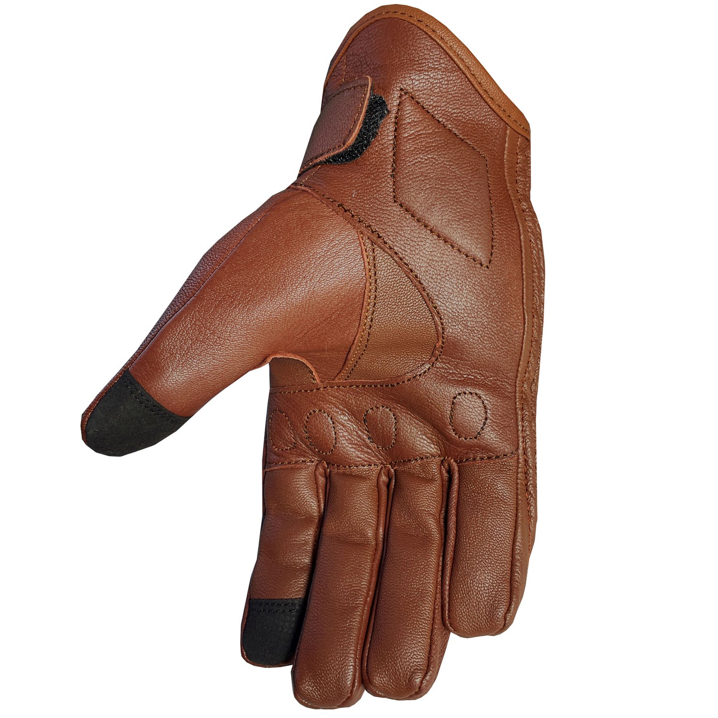 Motorcycle Bicycle Riding Racing Bike Protective Armor Gel Leather Gloves Tan