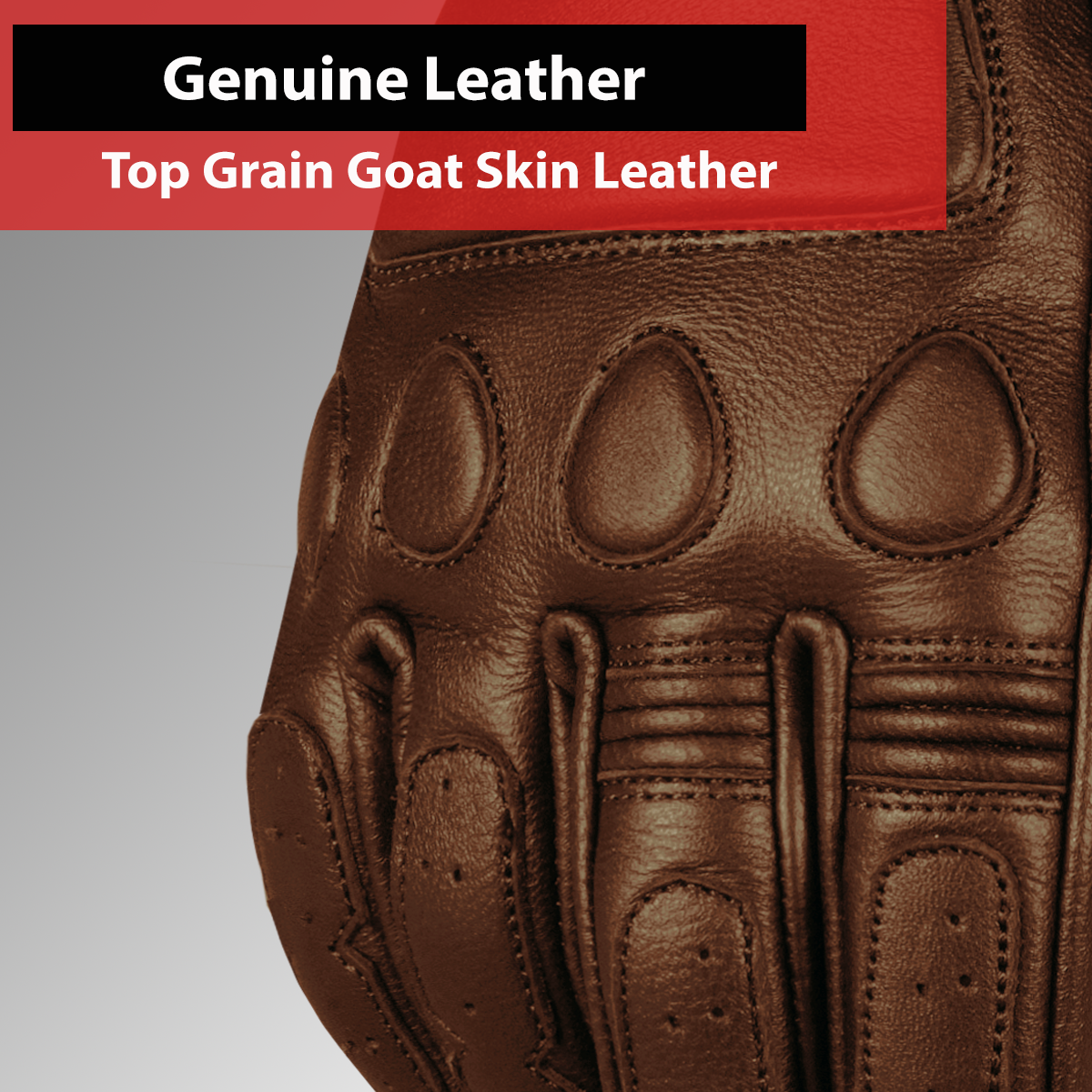 New Vintage Mens Leather Cruiser Protective Motorcycle Riding Racing Gloves Tan