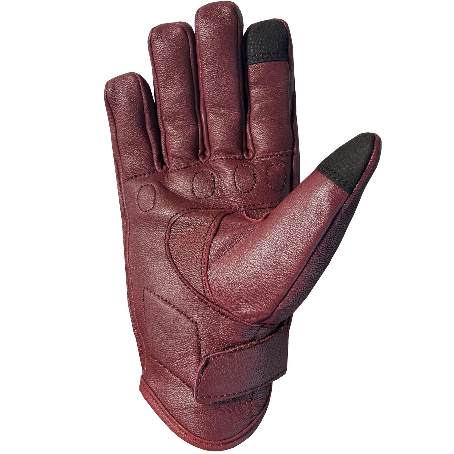 Motorcycle Bicycle Riding Racing Bike Protective Armor Gel Leather Gloves OxBlood