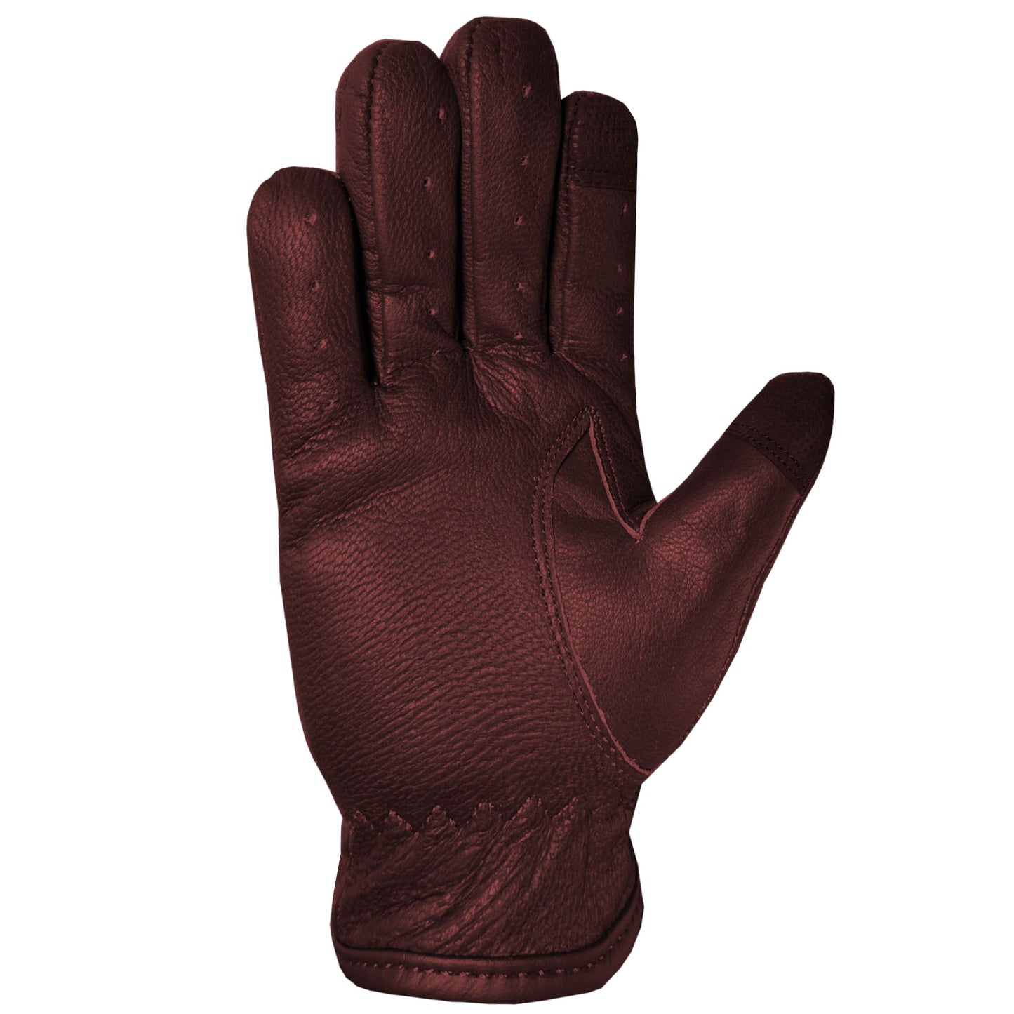 New Biker Police Leather Motorcycle Riding Ventilation Driving Gloves OxBlood