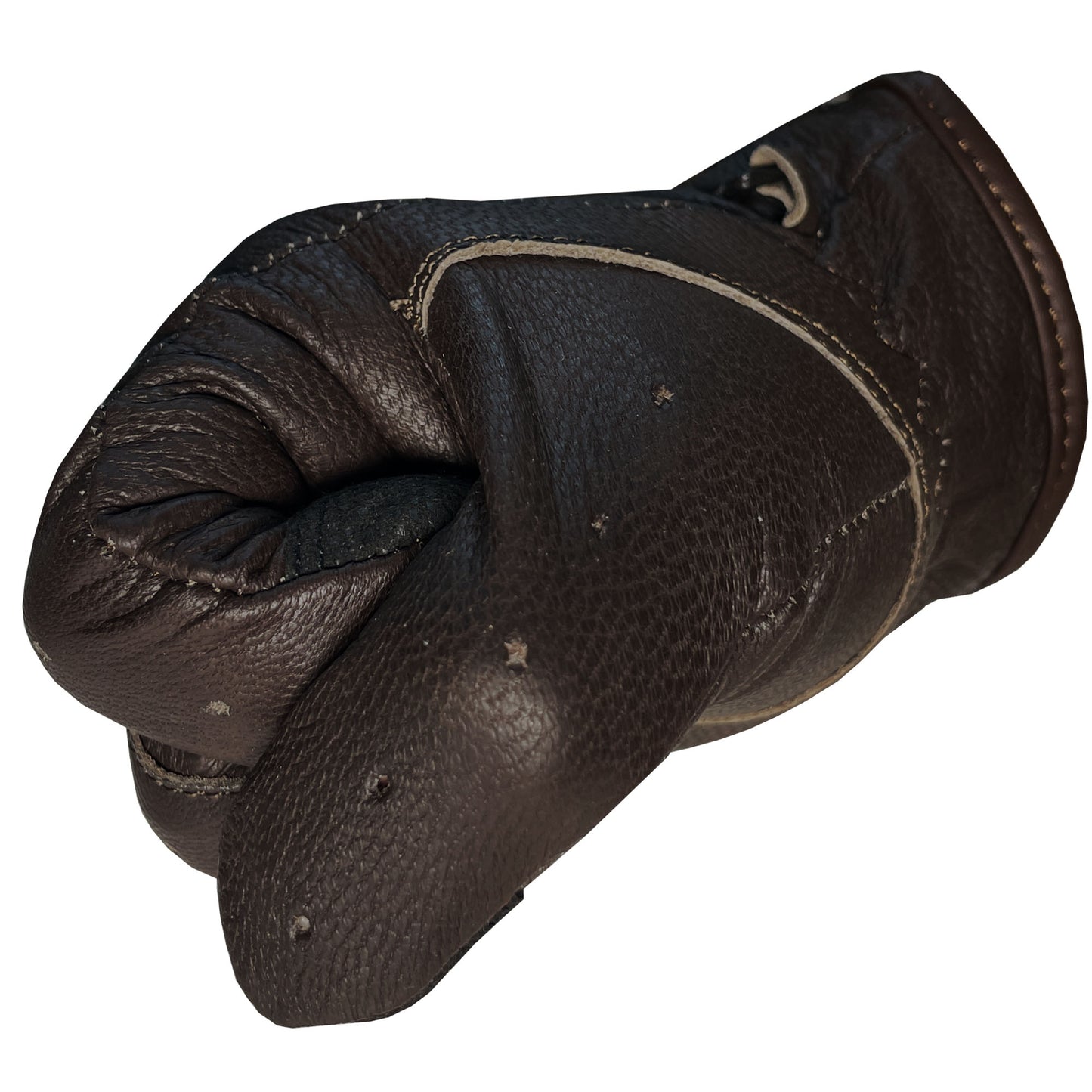 New Biker Police Leather Motorcycle Riding Ventilation Driving Gloves Brown