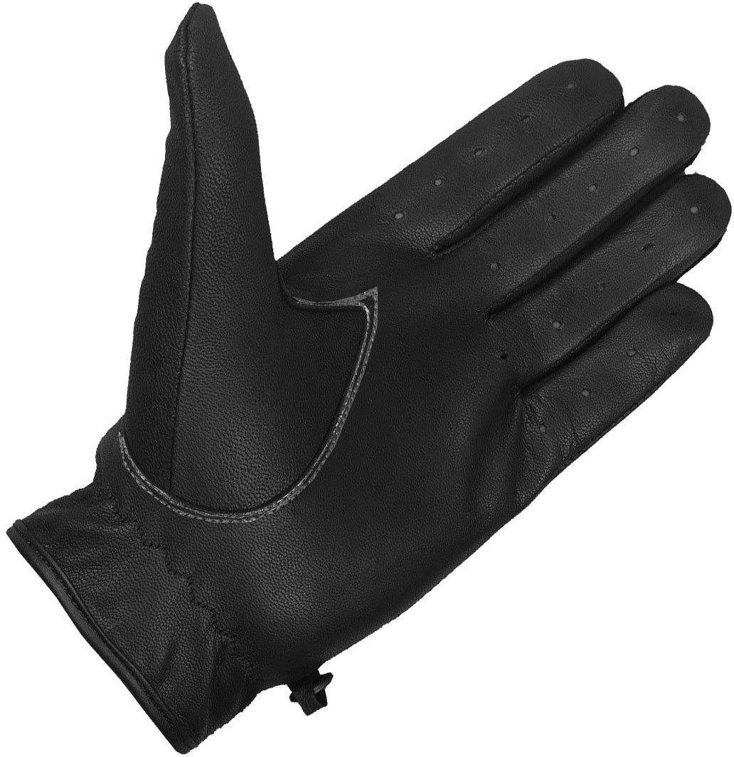 New Biker Police Leather Motorcycle Riding Ventilation Driving Gloves BlackWhite
