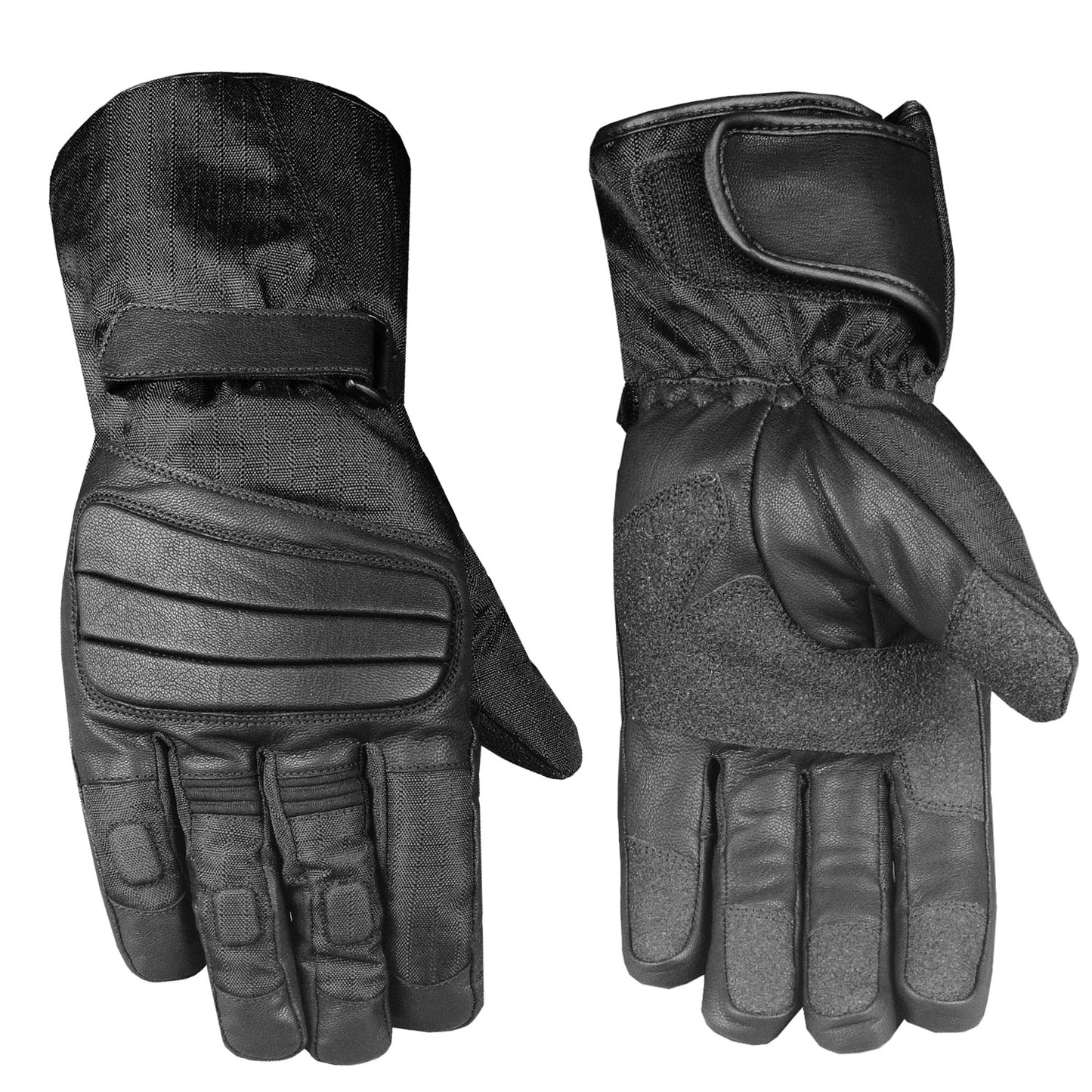 Men's Winter Ski Snowmobile Motorcycle Leather Thermal Waterproof Gloves