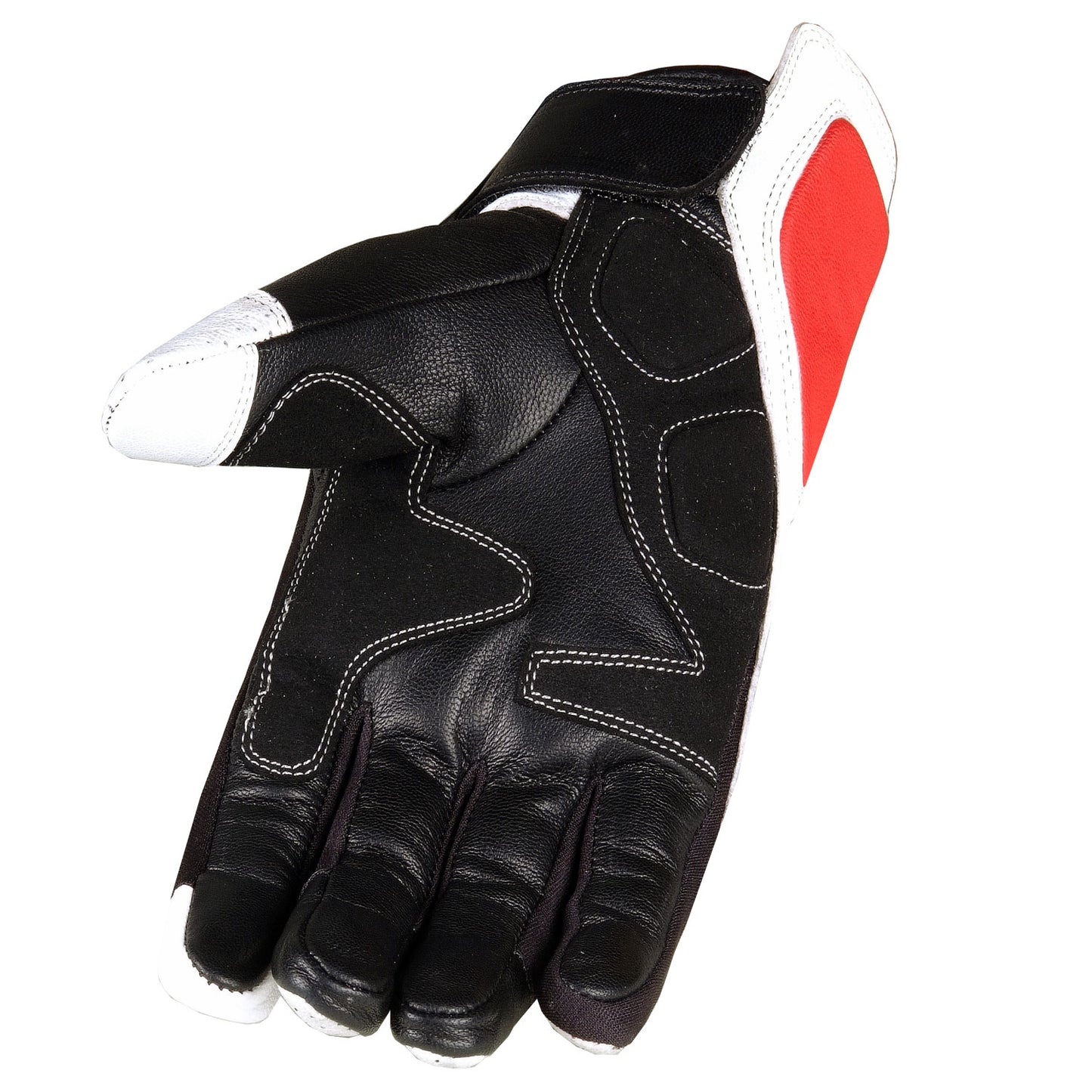 Men Motorcycle Protective Premium Leather Street Cruiser White Biker Gloves