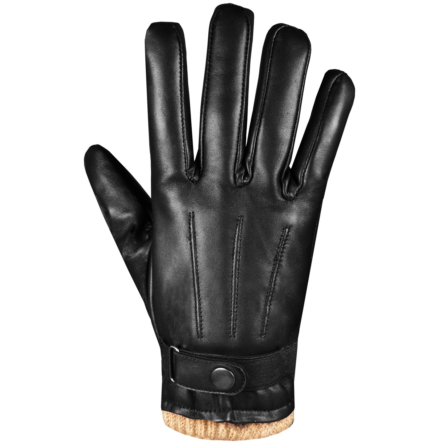 Men's Premium Lambskin Leather Winter Driving Dress Warm Cashmere Gloves