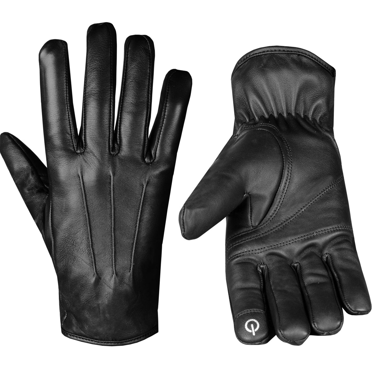 Men's Premium Lambskin Leather Warm Cashmere Winter Driving Dress Gloves