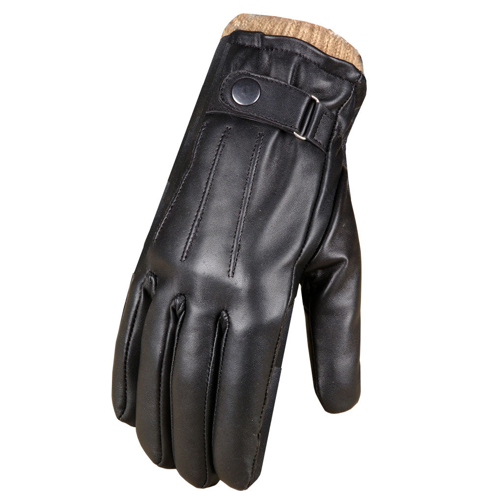 Men's Premium Lambskin Leather Winter Driving Dress Warm Cashmere Gloves