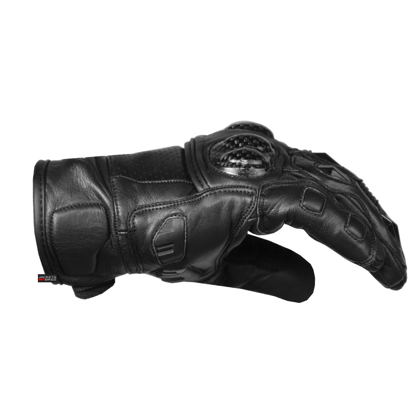 Men Aniline Cowhide Motorcycle Leather Gloves with Sliders