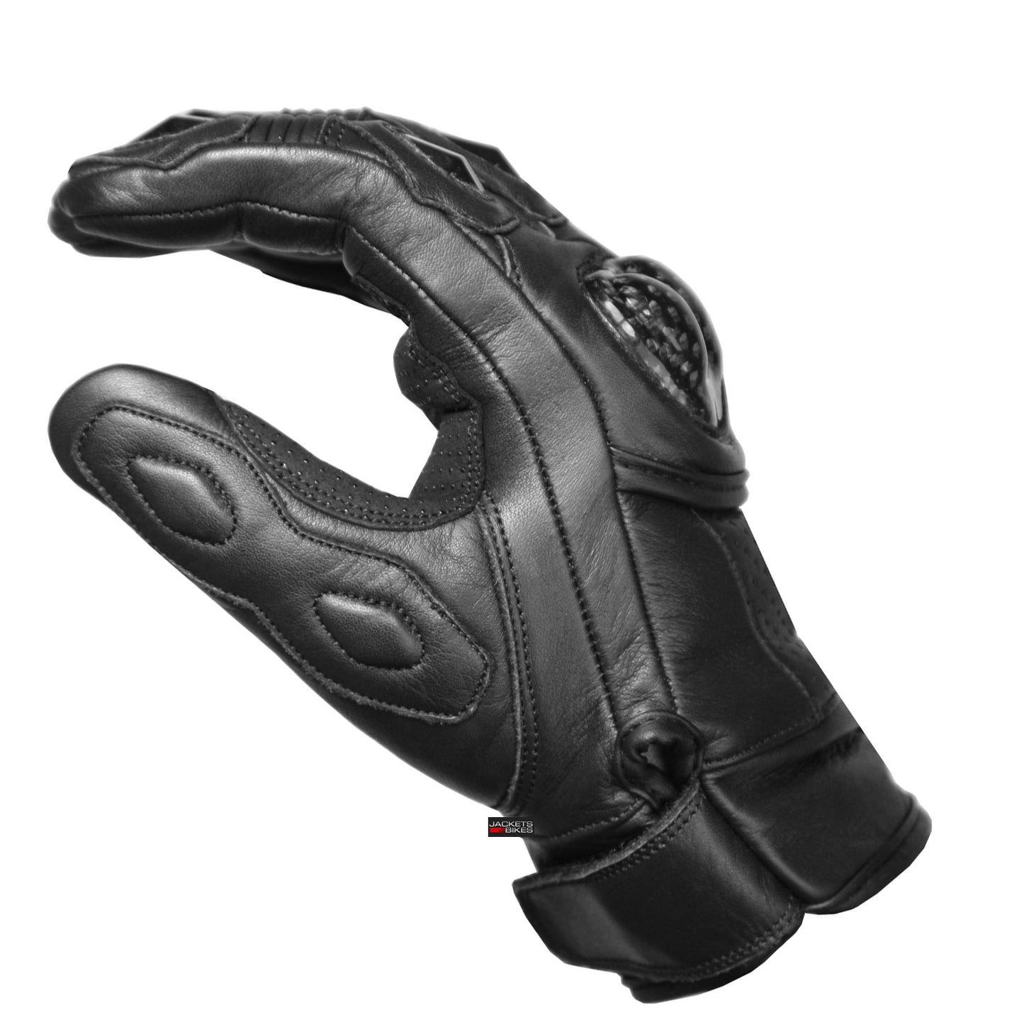 Men Aniline Cowhide Motorcycle Leather Gloves with Sliders