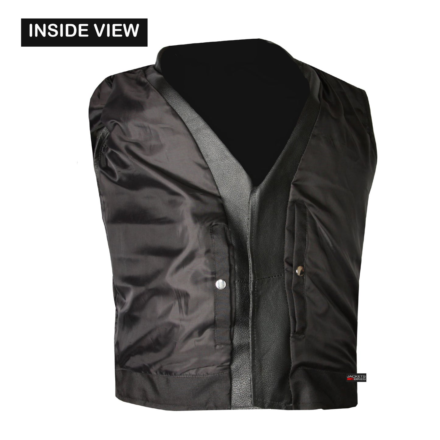 Men's Classic Leather Motorcycle Biker Concealed Carry Vintage Vest Black