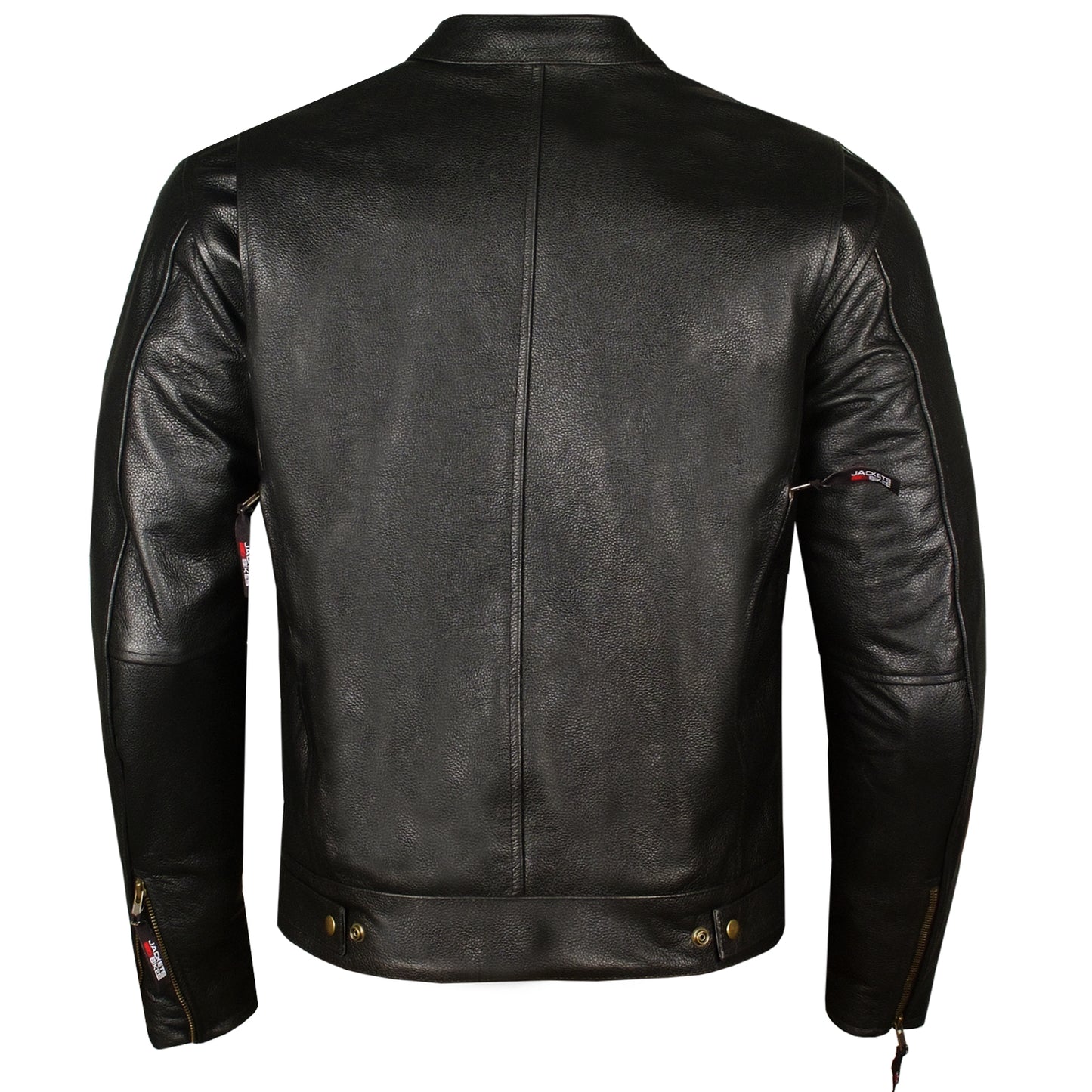 Men's Commuter Premium Natural Buffalo Armor Motorcycle Leather Biker Jacket