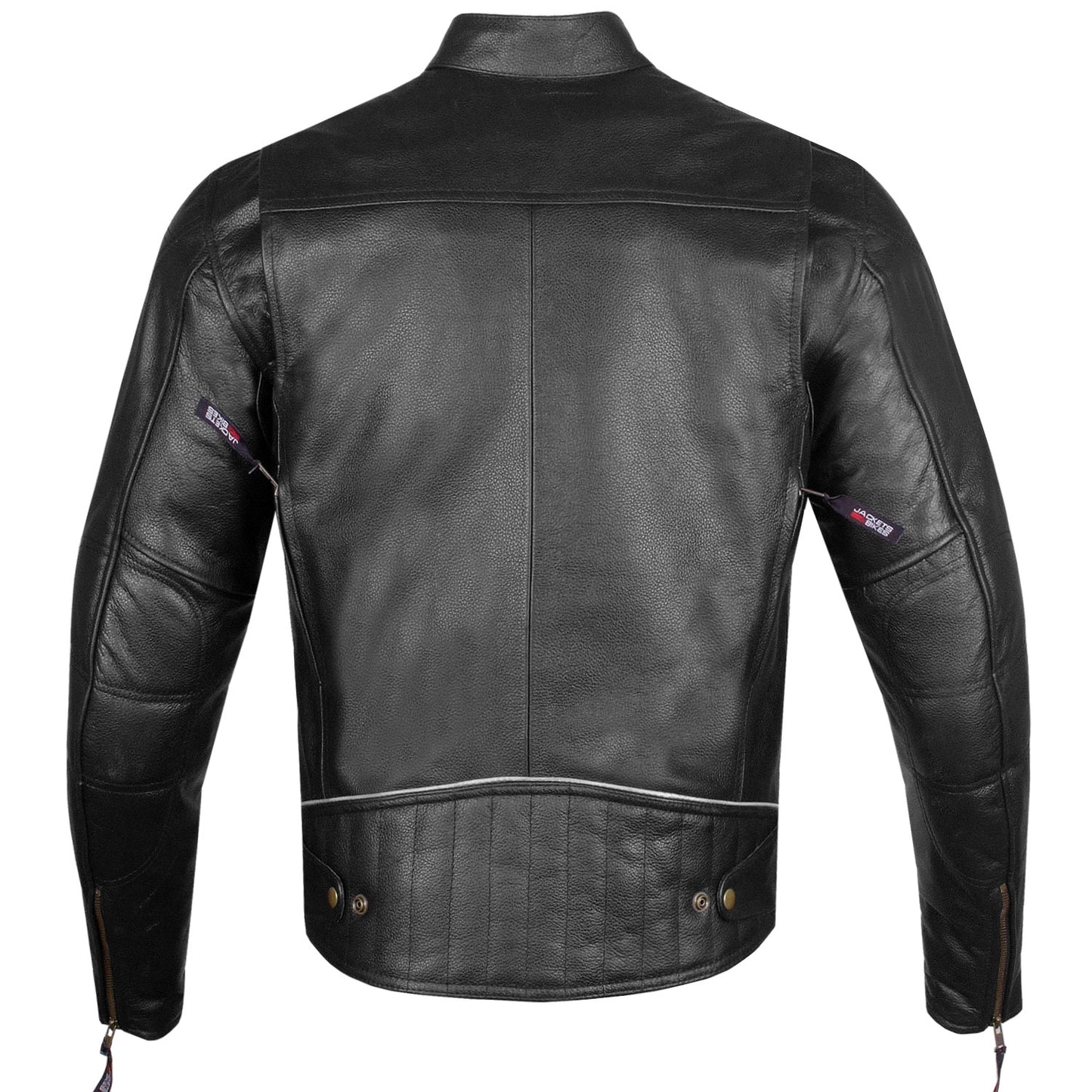 Men's Raider Premium Natural Buffalo Leather Motorcycle Armor Biker Jacket