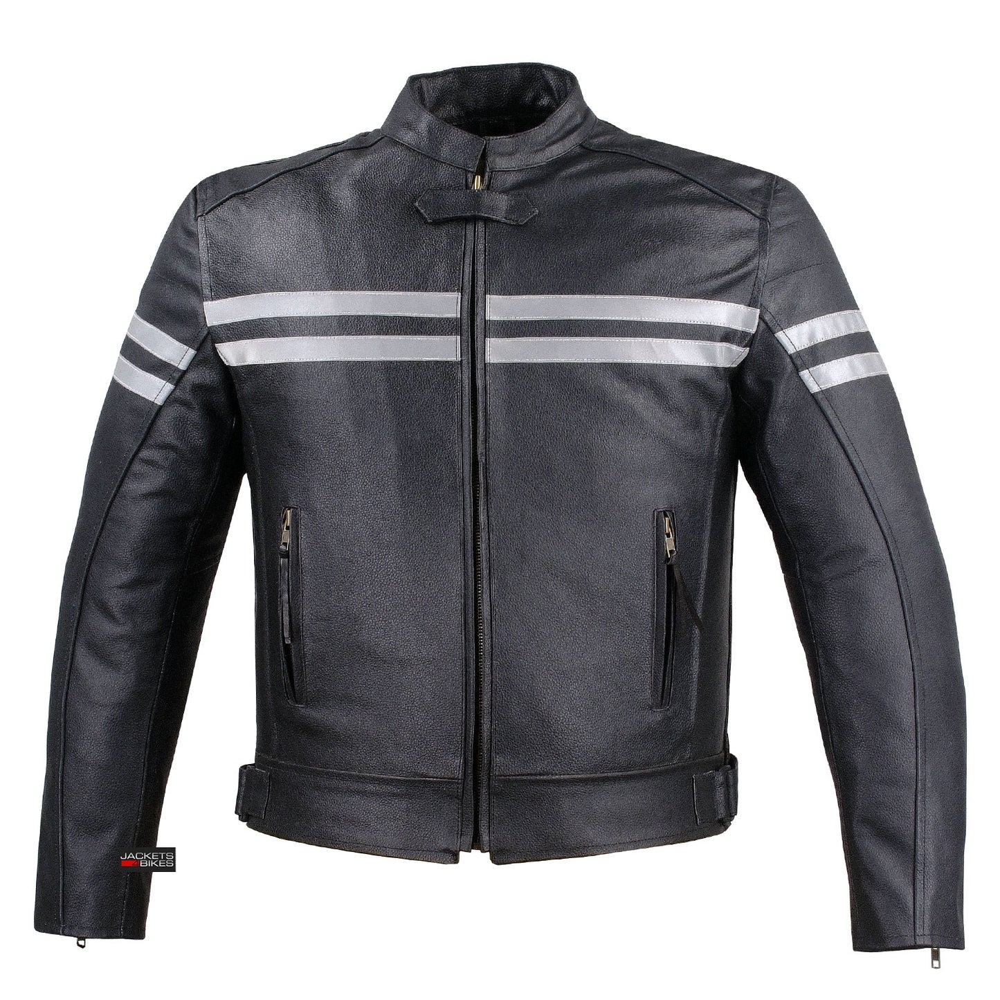 TRACK MOTORCYCLE BIKER ARMOR LEATHER JACKET BLACK