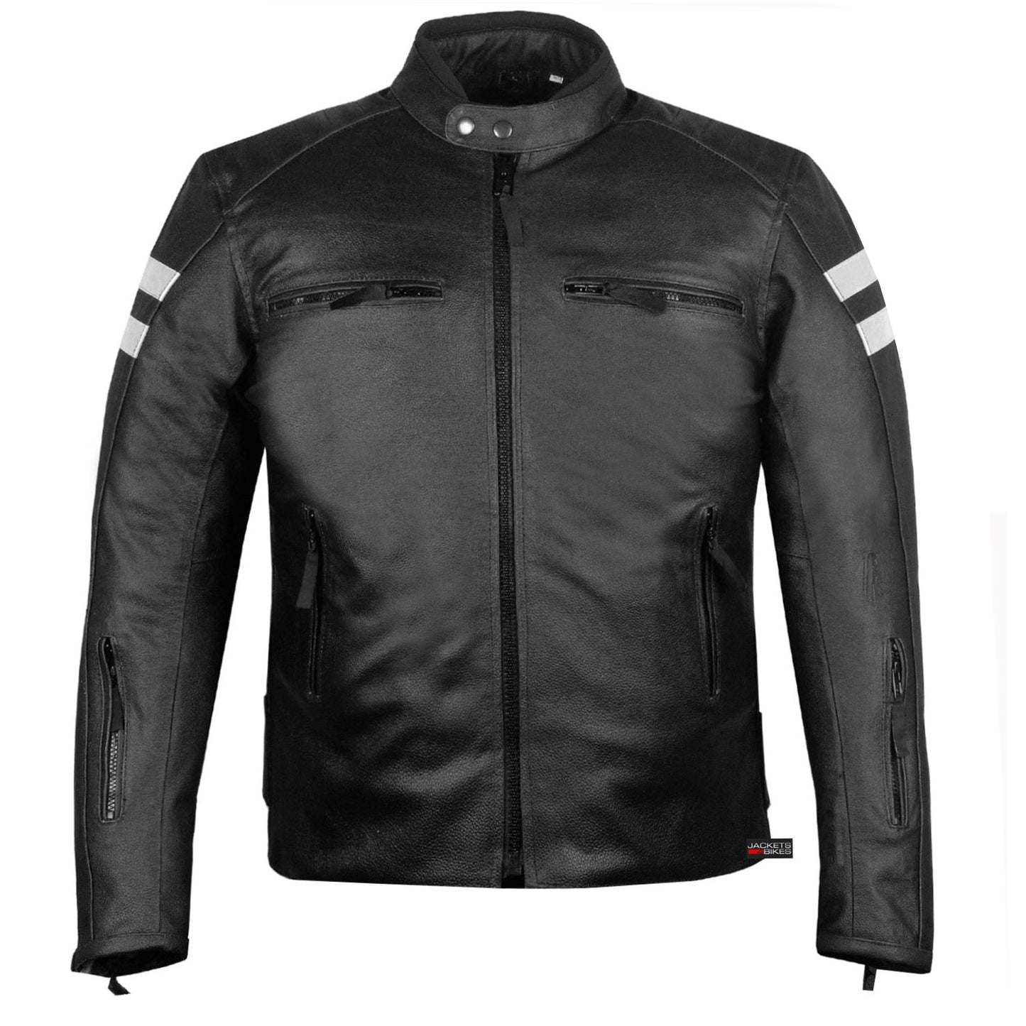 New AXE Men's Leather Jacket Motorcycle Armor biker safety