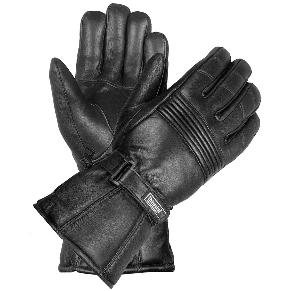 Motorcycle Biker Riding Sheep Leather Gloves Flexible Stretch SL7 Black