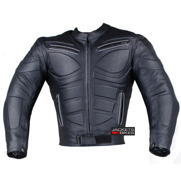 BLADE MOTORCYCLE RIDING ARMOR BIKER LEATHER JACKET BLACK