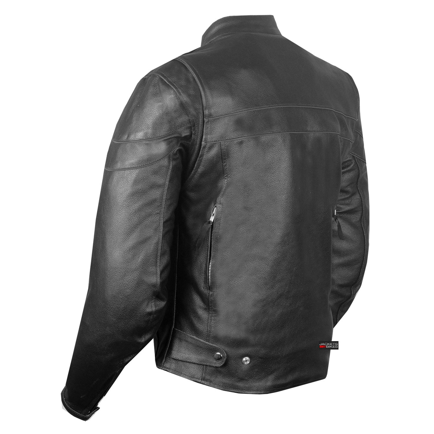 Men's Throttle Motorcycle Ventilated Street Cruiser Armor Biker Black Jacket