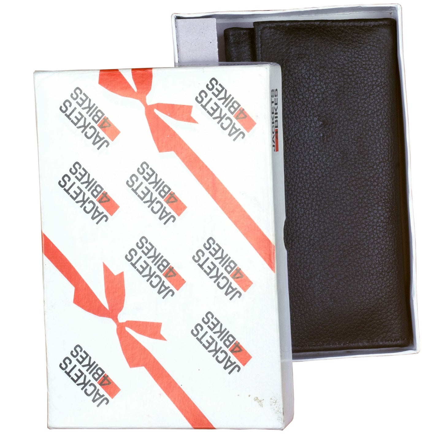 Cowhide Genuine Leather Trifold Metal Chain Biker Tall Core Trucker Wallet