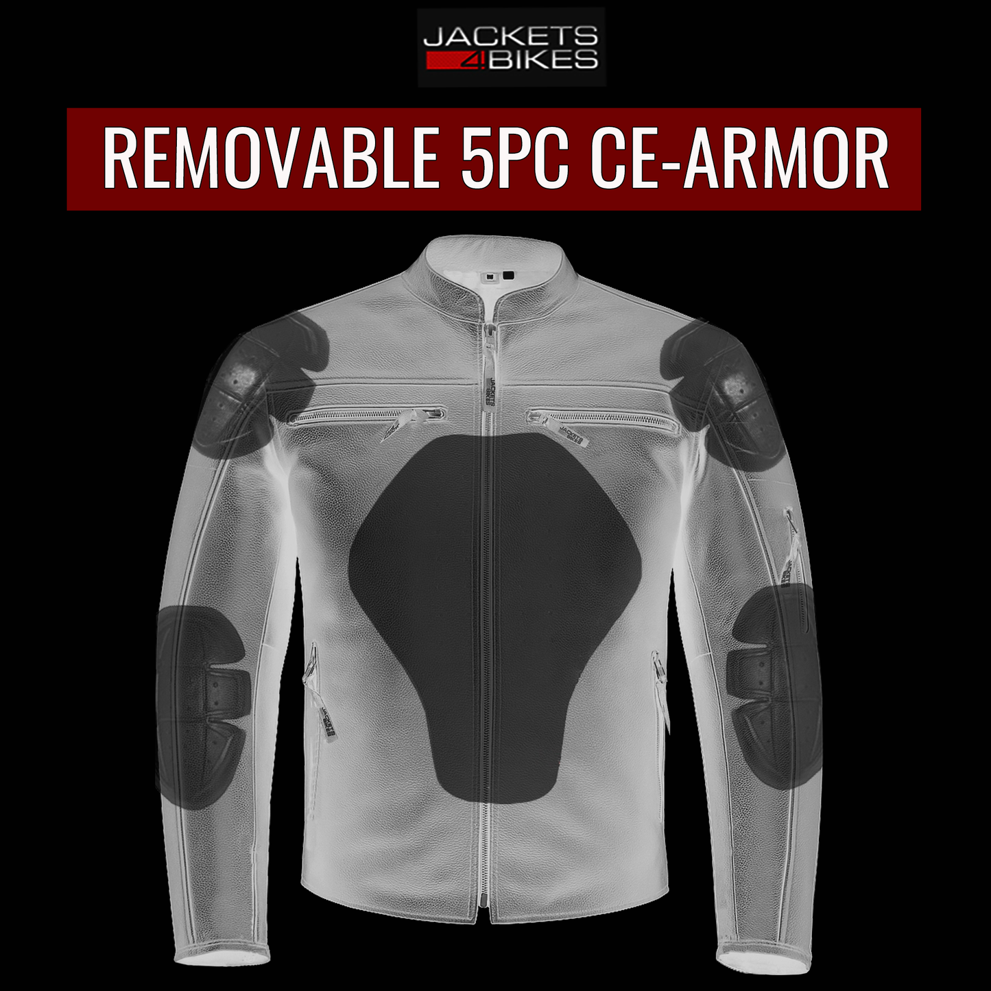 Men's REVOLT Natural Premium Buffalo Leather Motorcycle Jacket