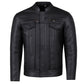 Men's Commuter Premium Natural Buffalo Armor Motorcycle Leather Biker Jacket