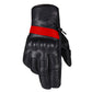 Jackets 4 Bikes Men's Genuine Leather Cruiser Street Biker Padded Gloves BlackRed