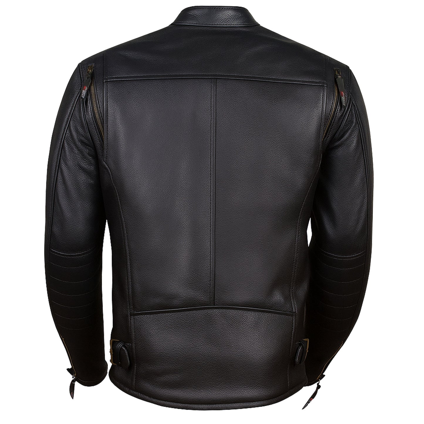 Men's REVOLT Natural Premium Buffalo Leather Motorcycle Jacket